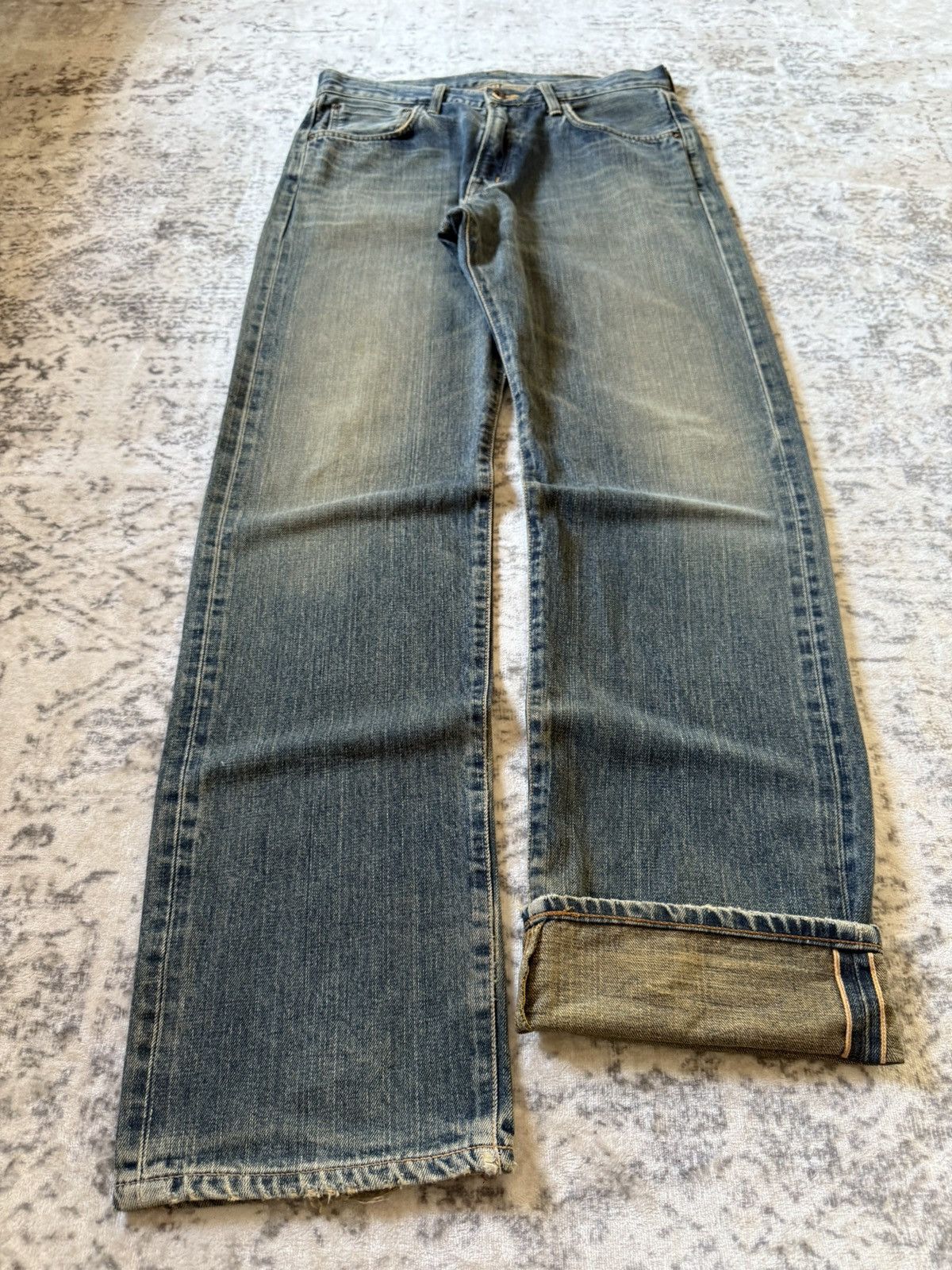 Kapital Vintage Edwin 505 Earthy Mud Wash Selvedge Loose Jeans Size US 32 / EU 48 - 1 Thumbnail