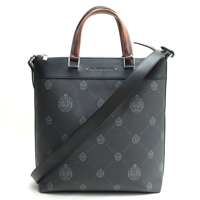 Other Other Berluti Passenger Vertical Leather Coated Canvas 2way Tote Bag Leather Tote Bag DUTY FREE for USA Size ONE SIZE - 1 Thumbnail