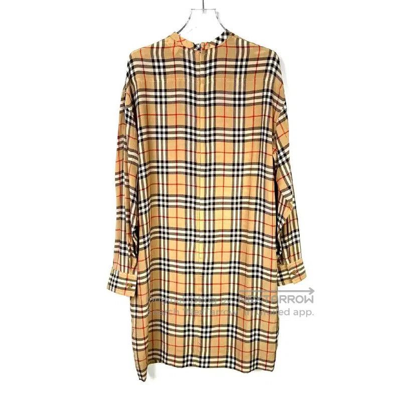 Burberry Burberry Khaki Silk Dress for Women. Size L / US 10 / IT 46 - 2 Thumbnail