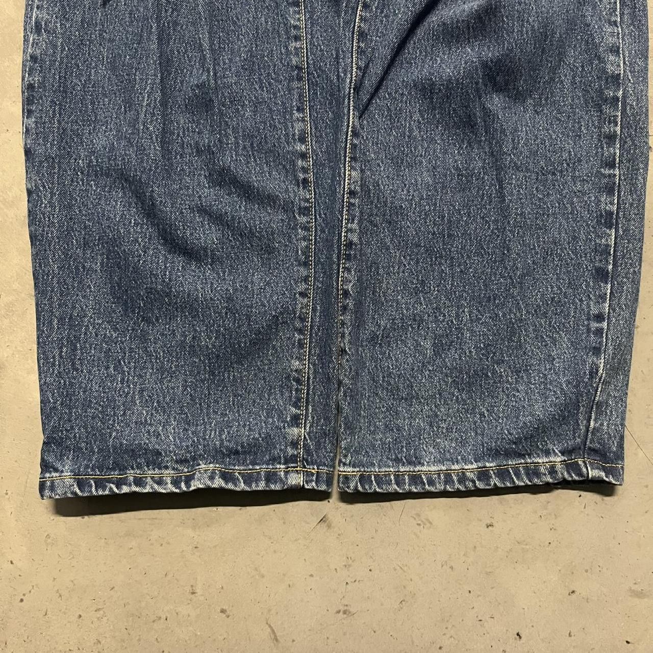 Vintage Vintage Y2K/2000s Super high-rise Baggy Dark wash Ripped Distressed Denim Jeans! Size US 26 / EU 42 - 3 Thumbnail