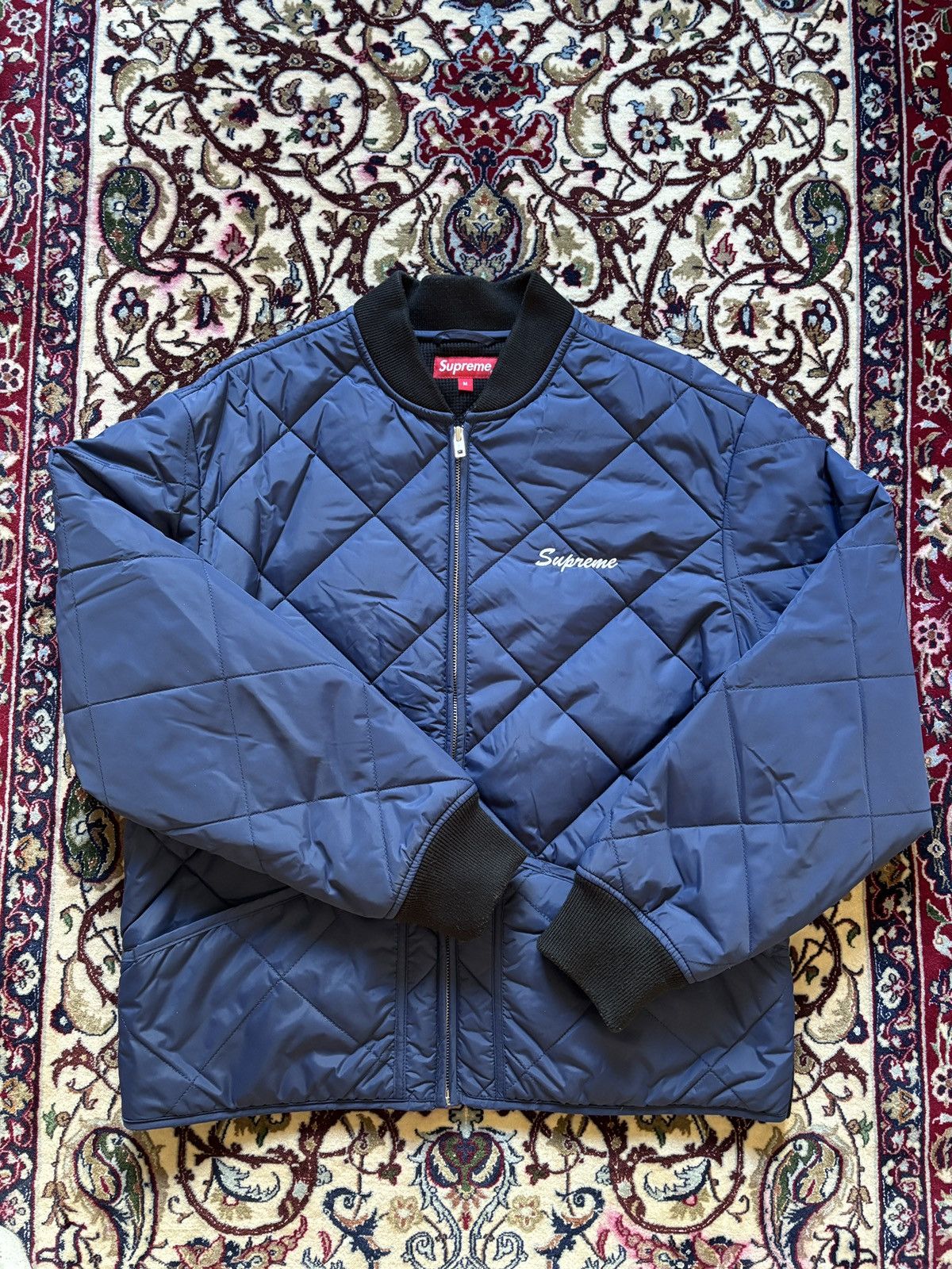 Supreme FW21 Supreme Quit Your Job Quilted Work Jacket Size US M / EU 48-50 / 2 - 1 Thumbnail