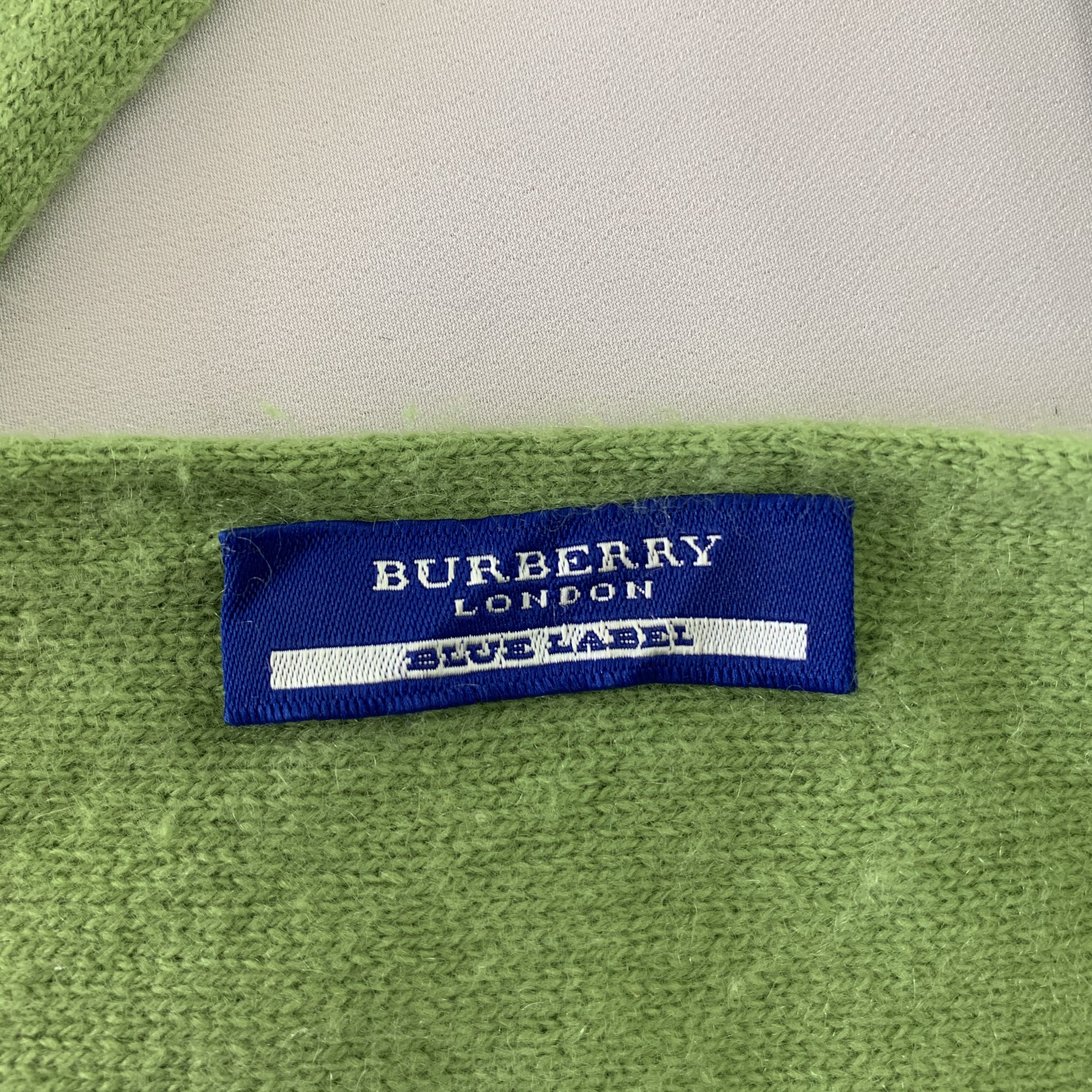 Burberry Scarf Muffler Wool Green Scarves Neckwear BL4232