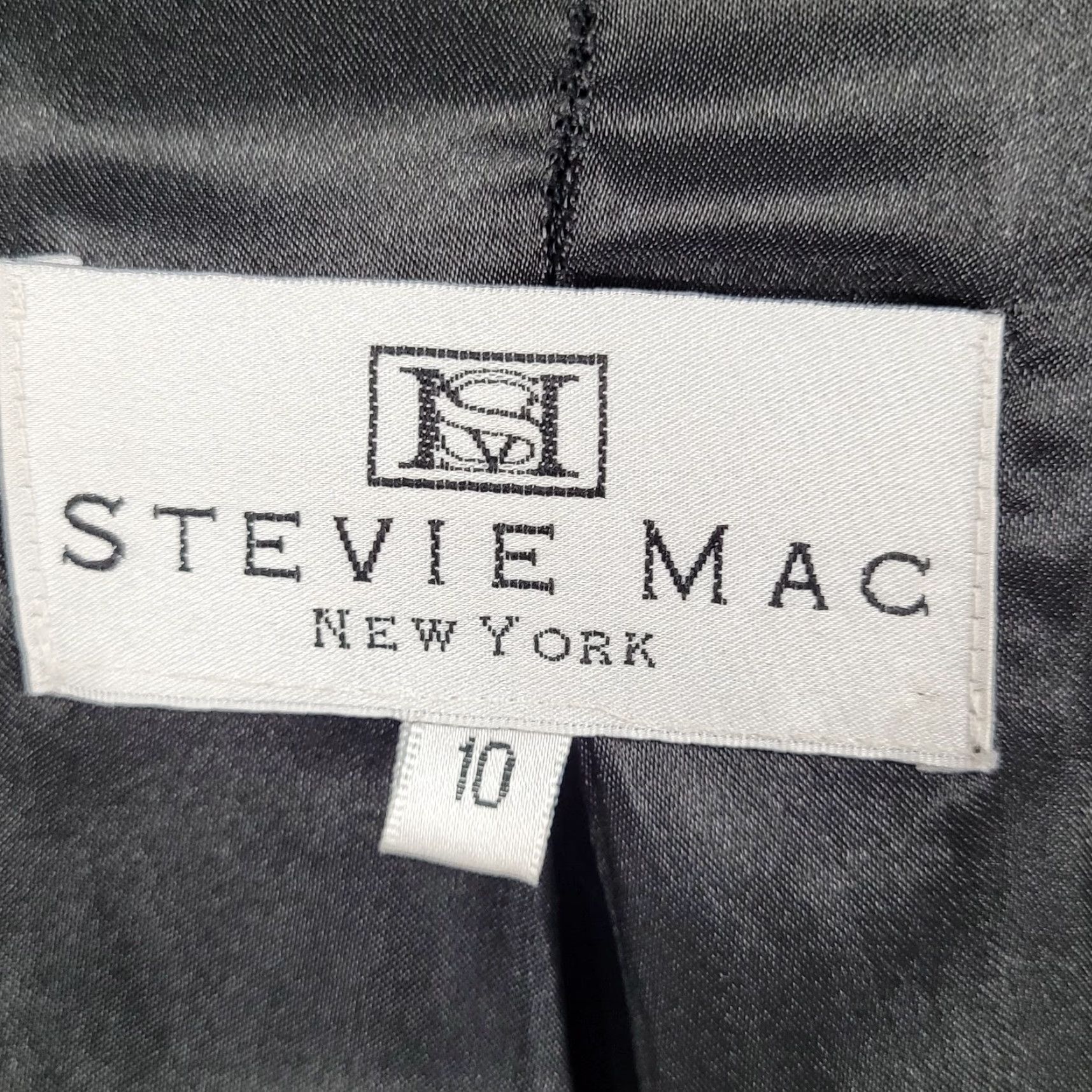 Vintage Stevie Mac New York Grey Faux Fur Sequin Pockets Snap Lined Over Coat Womens Size L / US 10 / IT 46 - 3 Thumbnail