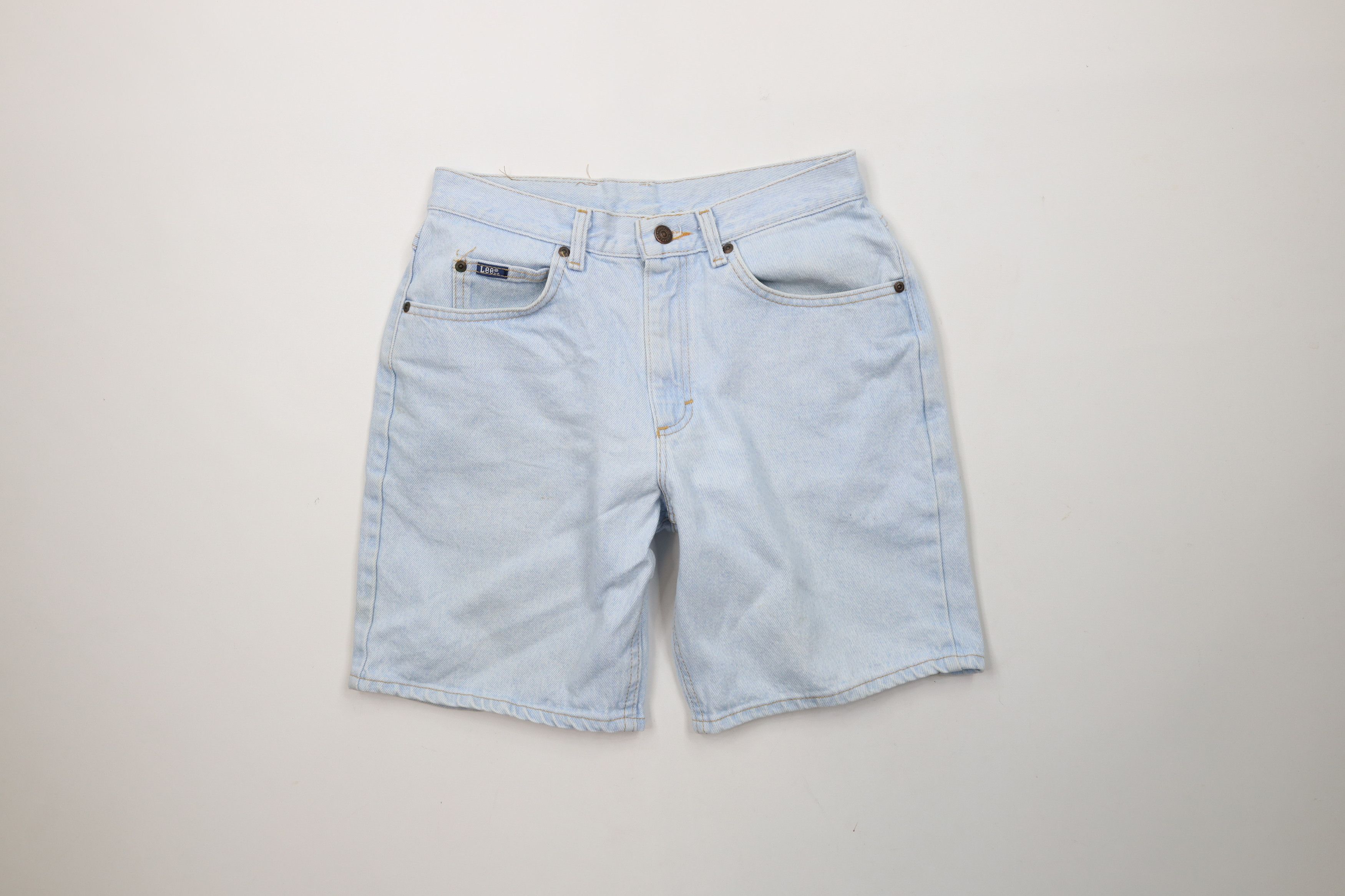 Lee × Vintage Vintage 90s Lee Above Knee Denim Jean Shorts Jorts Blue USA Size US 30 / EU 46 - 1 Thumbnail