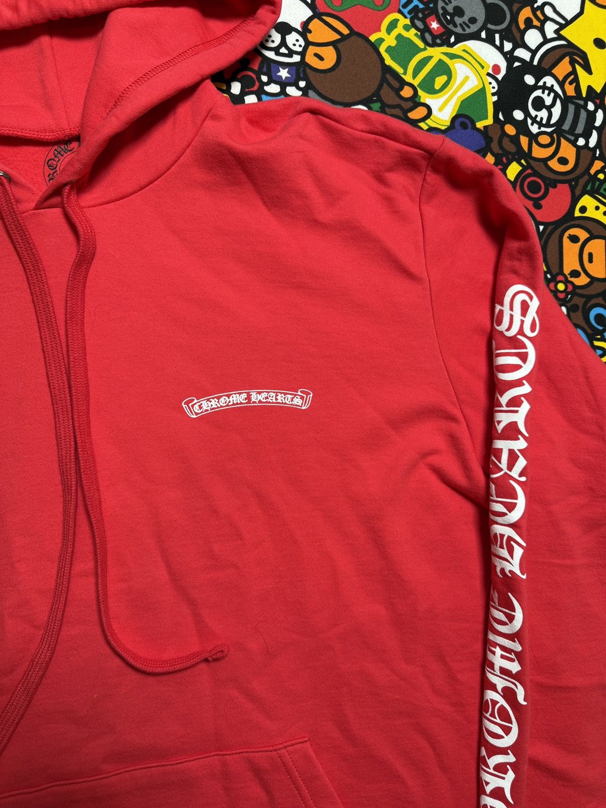 Chrome Hearts Chrome Hearts Red Scroll Logo Pullover Hoodie Size US XL / EU 56 / 4 - 3 Thumbnail
