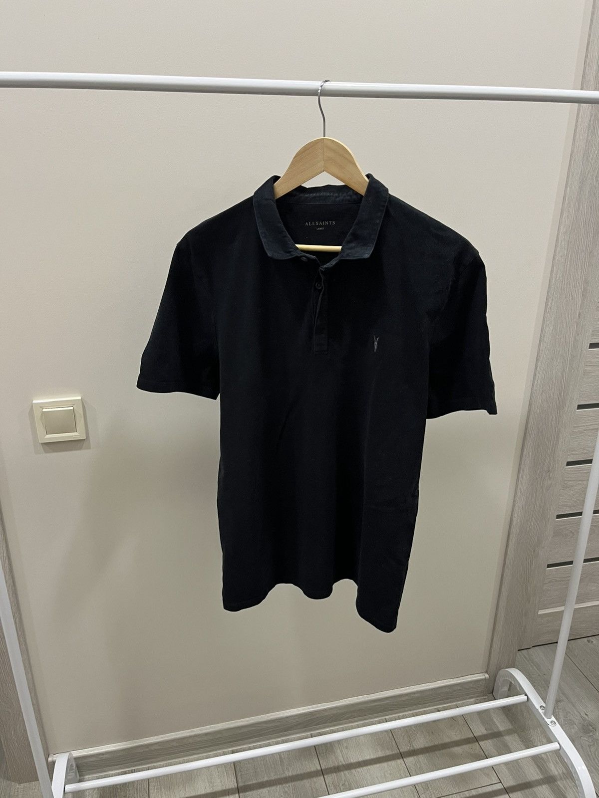 Allsaints Vintage All Saints Y2K Black Men’s Grail Polo Vintage 90s Size US L / EU 52-54 / 3 - 1 Thumbnail