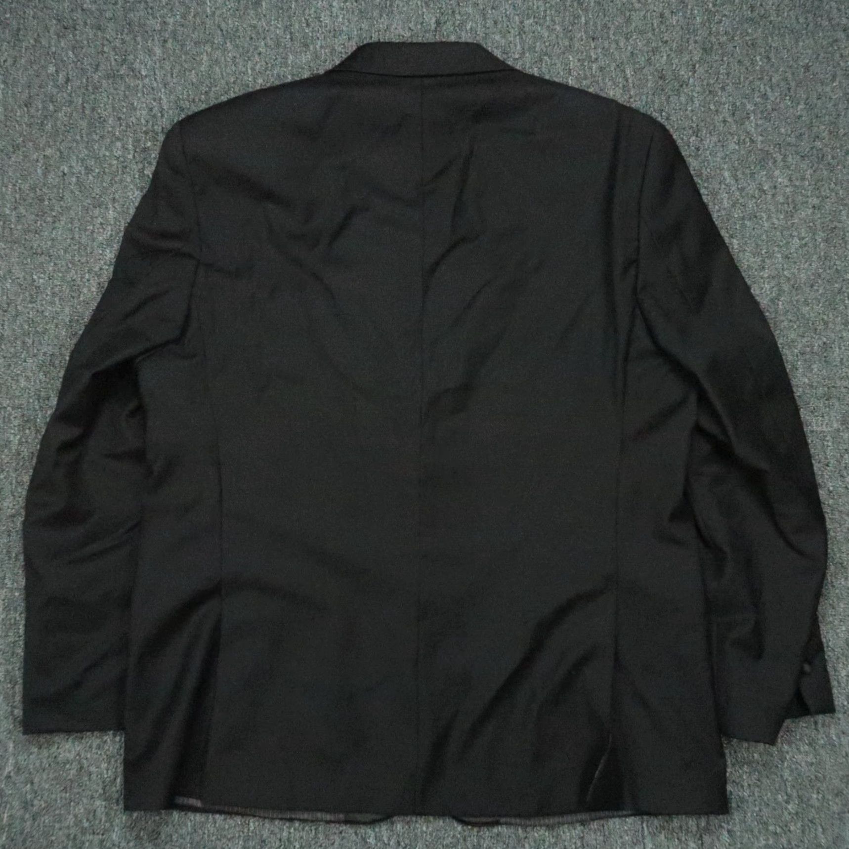 Ralph Lauren Lauren Ralph Lauren Blazer Adult 46R Black Wool Tuxedo Solid Notch Lapel 2-Button Double-Vented Mens Size 46R - 7 Thumbnail
