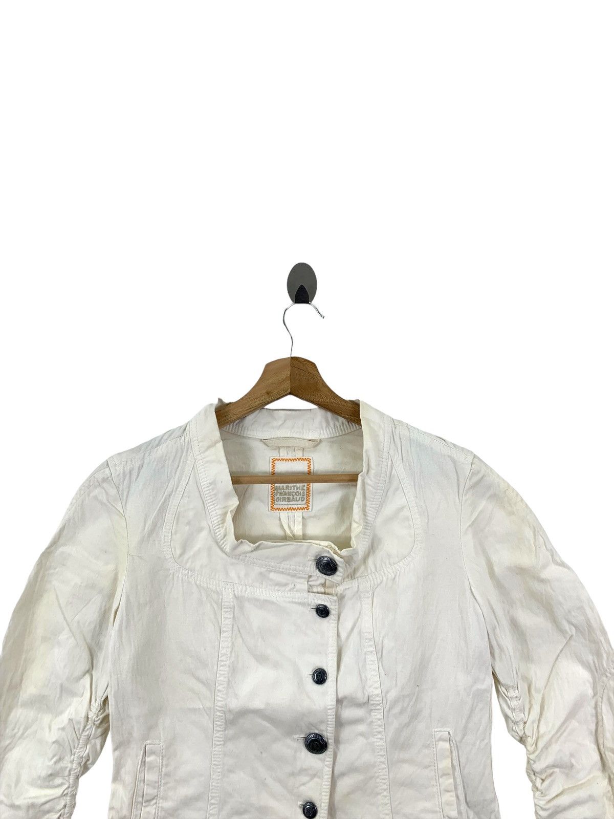Marithe + Francois Girbaud × Vintage Vintage MARITHE FRANCOIS GIRBAUD France Crop Top Coat Jacket Size M / US 6-8 / IT 42-44 - 4 Thumbnail