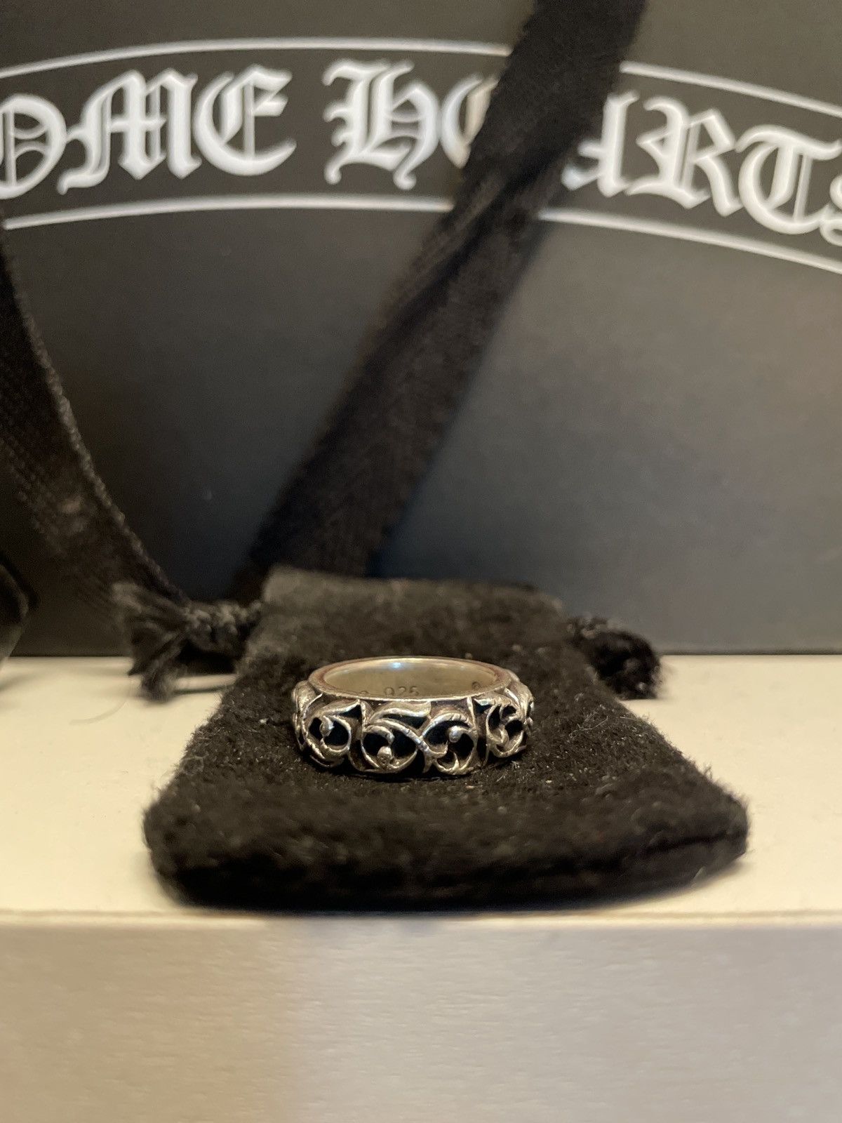image of Chrome Hearts “Eternity Vine” Ring Size 5.5 in Silver, Men's
