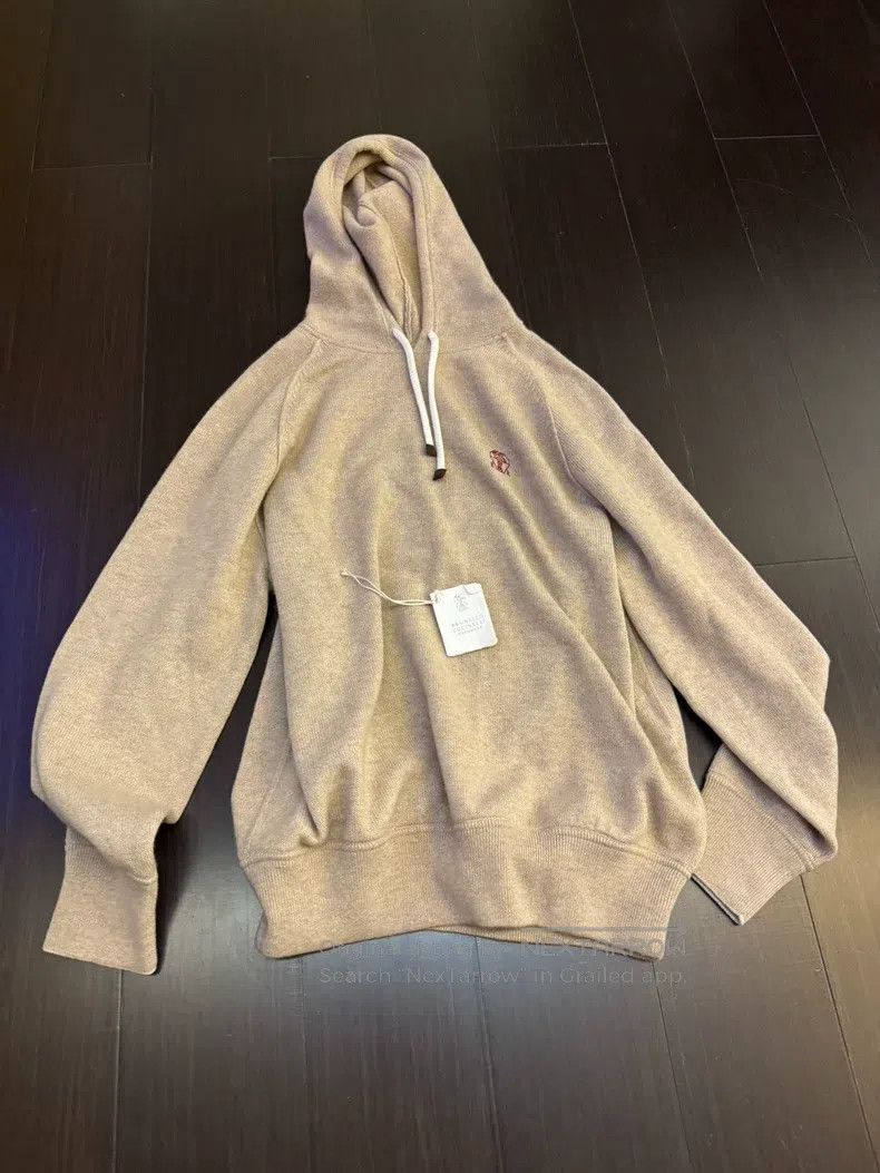 Brunello Cucinelli Brunello Cucinelli Logo Embroidered Cashmere Hooded Sweats Size US L / EU 52-54 / 3 - 1 Thumbnail