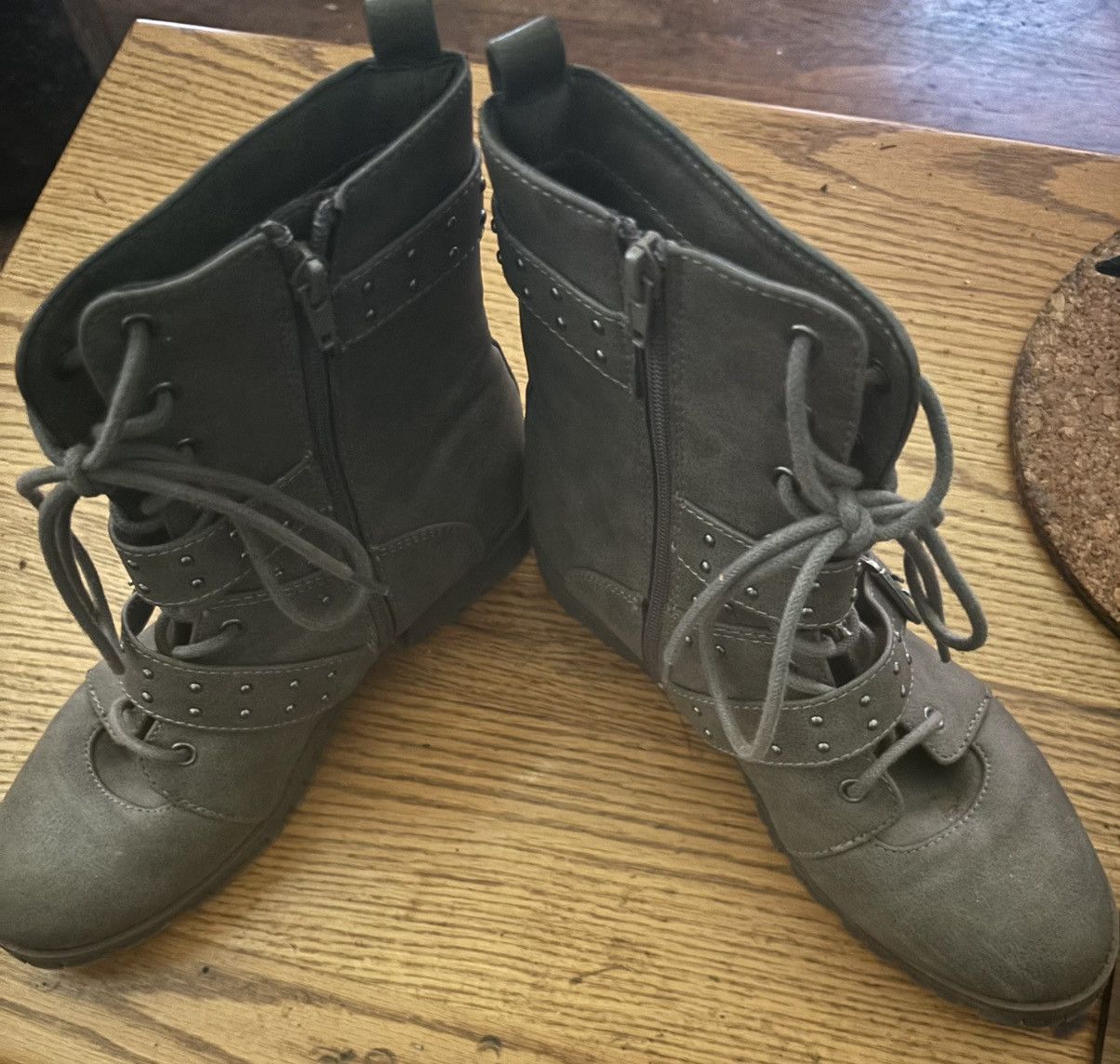 Other Toney Women’s Grey Suede Like Boots Size 8.5 Size US 8.5 / IT 38.5 - 2 Thumbnail