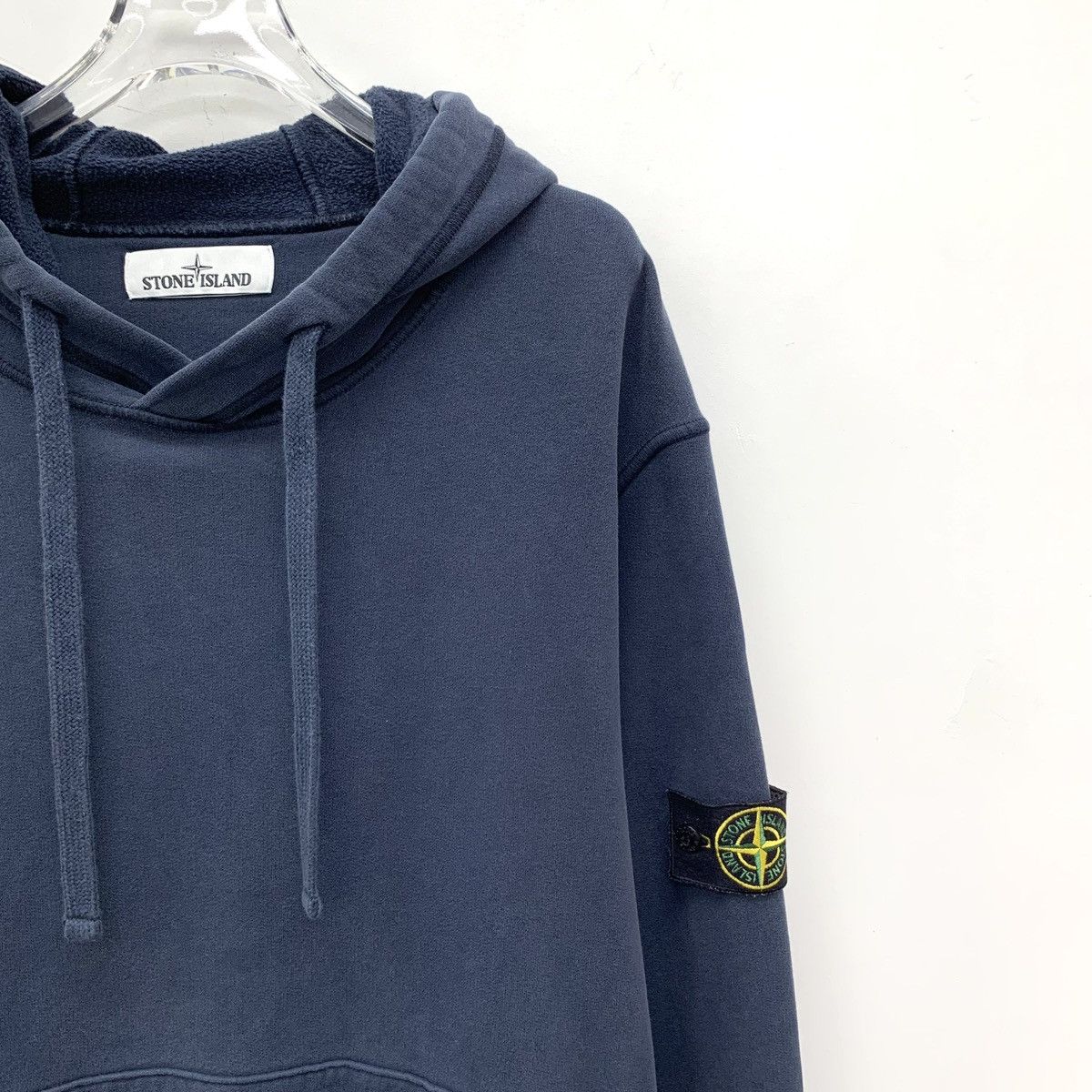 Stone Island Stone Island Dark Blue Hooded Drawstring Sweatshirt K26WX Size US XL / EU 56 / 4 - 3 Thumbnail