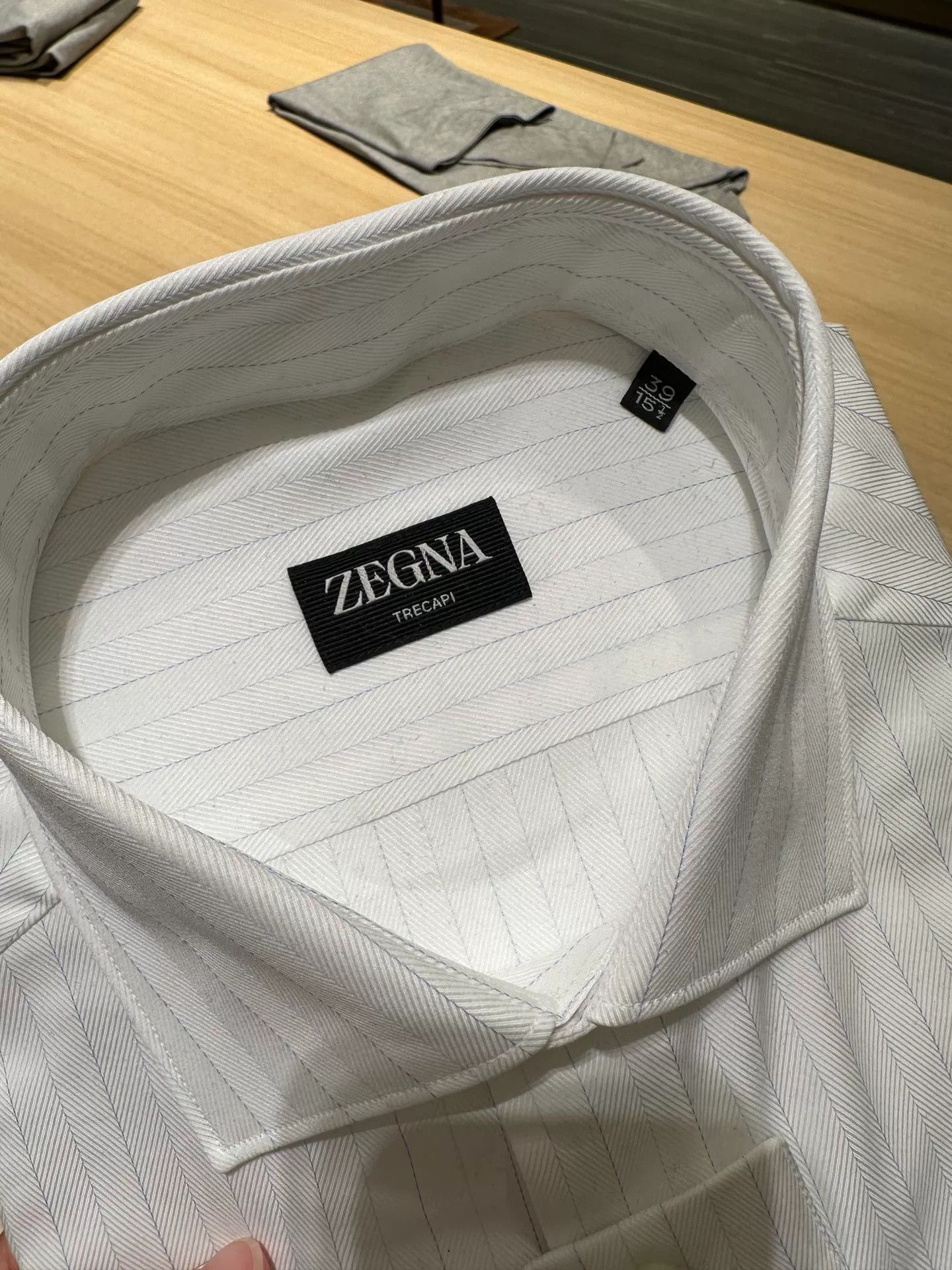 Ermenegildo Zegna Zegna Slim Fit White Long Sleeve Shirt Size US S / EU 44-46 / 1 - 4 Thumbnail