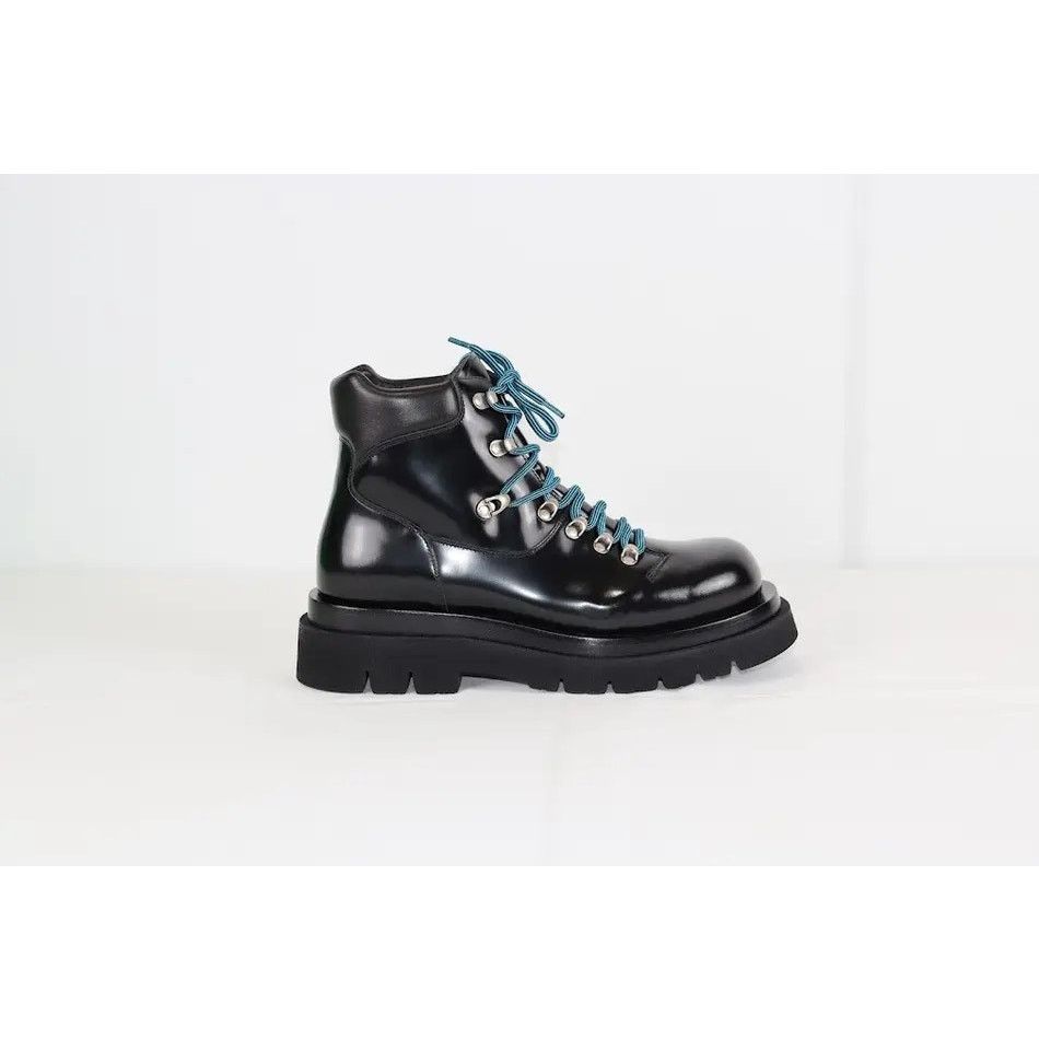 Bottega Veneta o1rshd1 Hiking Lug Gloss Vinyl Boots in Black Size US 6 / EU 39 - 10 Thumbnail