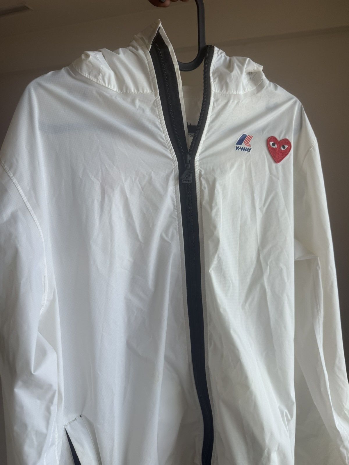 Comme des Garcons PLAY × K-Way CDG White K-Way Edition Jacket Size US M / EU 48-50 / 2 - 1 Thumbnail