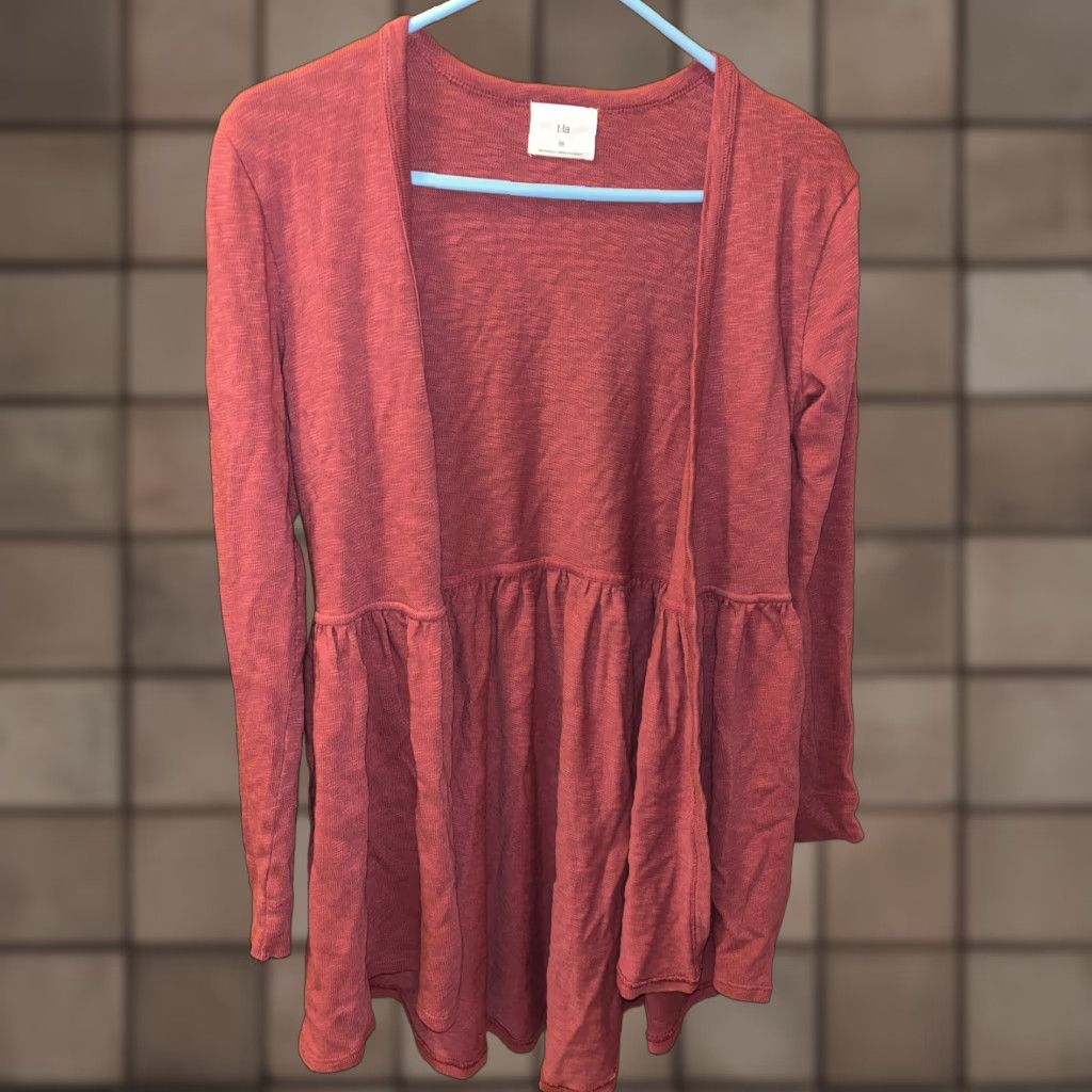 Anthropologie Anthropologie Beira Pink Peplum Cardigan Sweater Women’s Size S Bohemian Size S / US 4 / IT 40 - 1 Thumbnail
