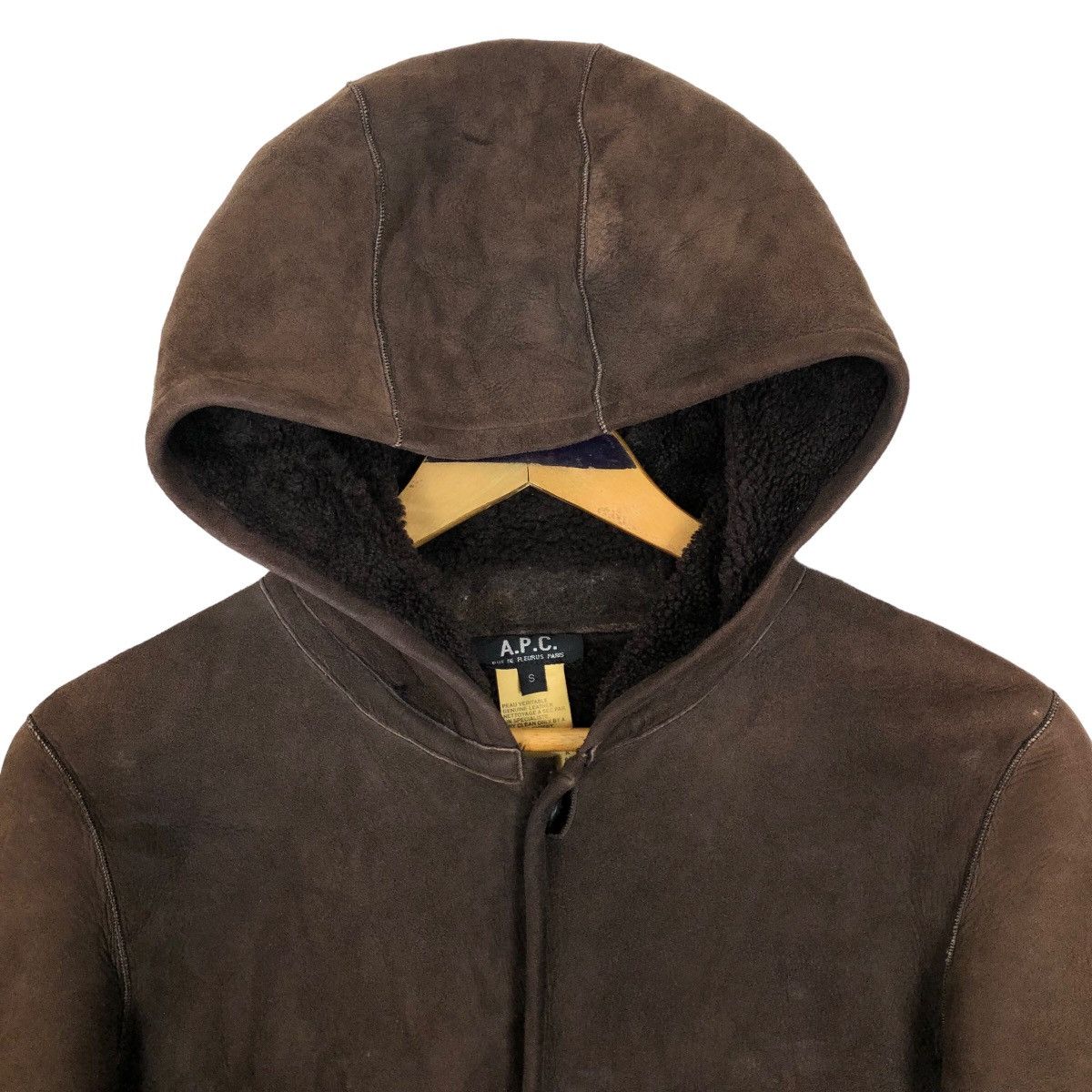 A.P.C. Vintage A.P.C. Hooded Sheepskins Shearling Leather Jacket Size S / US 4 / IT 40 - 4 Thumbnail