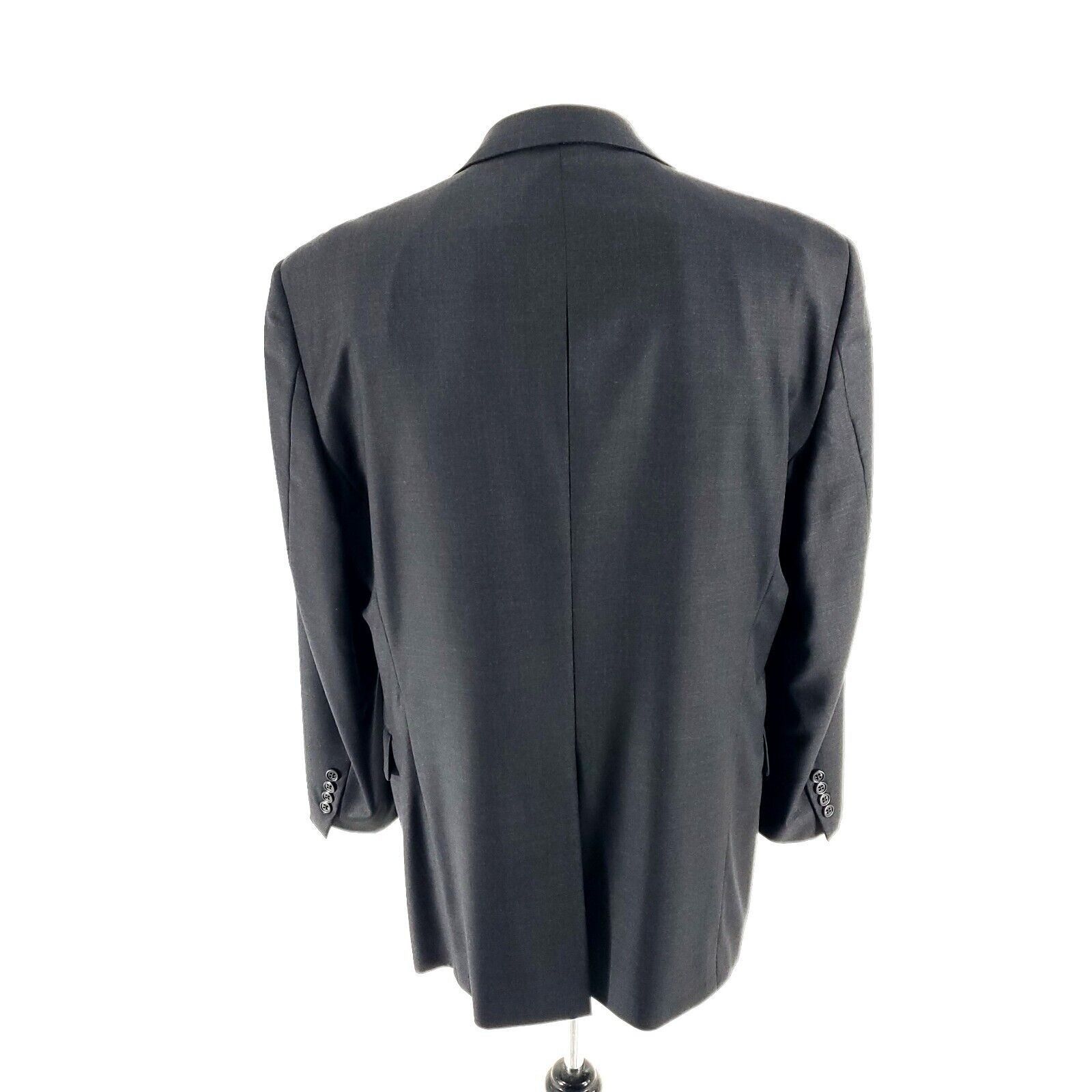Hart Schaffner Marx Hart Schaffner Marx Wool 2 Button Blazer 44R Gray Suit Jacke Size 44R - 5 Thumbnail