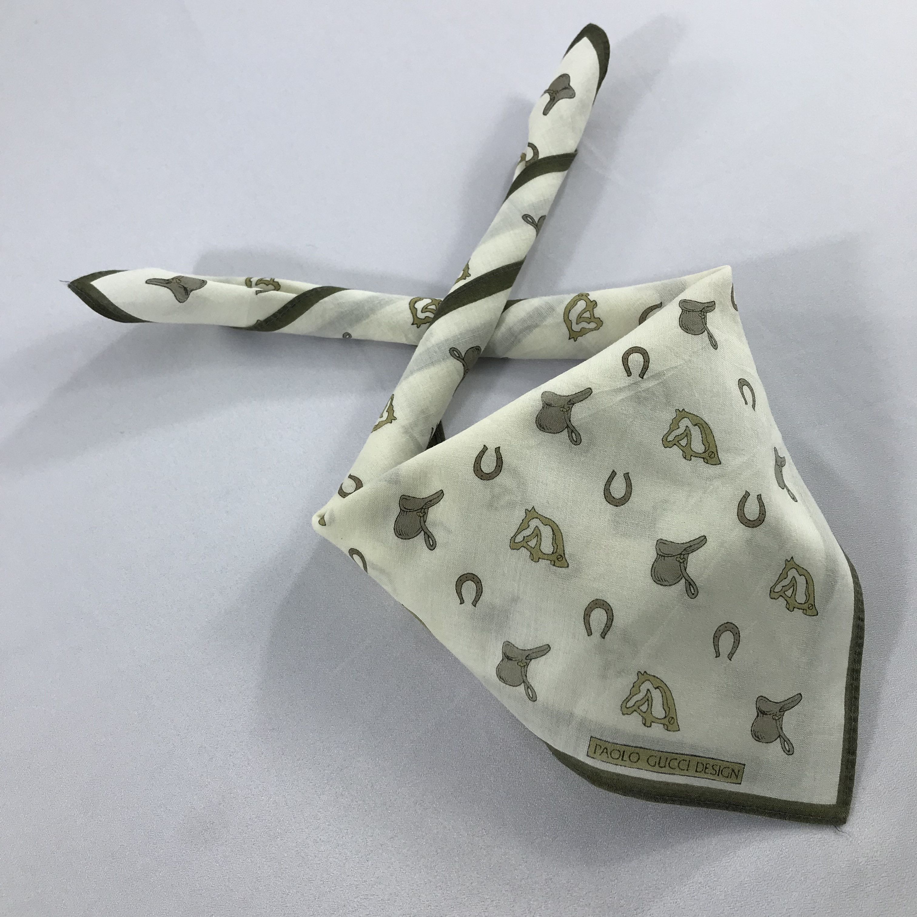Paolo Gucci × Vintage Paolo Gucci Bandana / Handkerchief / Neckerchief - S2324 Size ONE SIZE - 4 Thumbnail