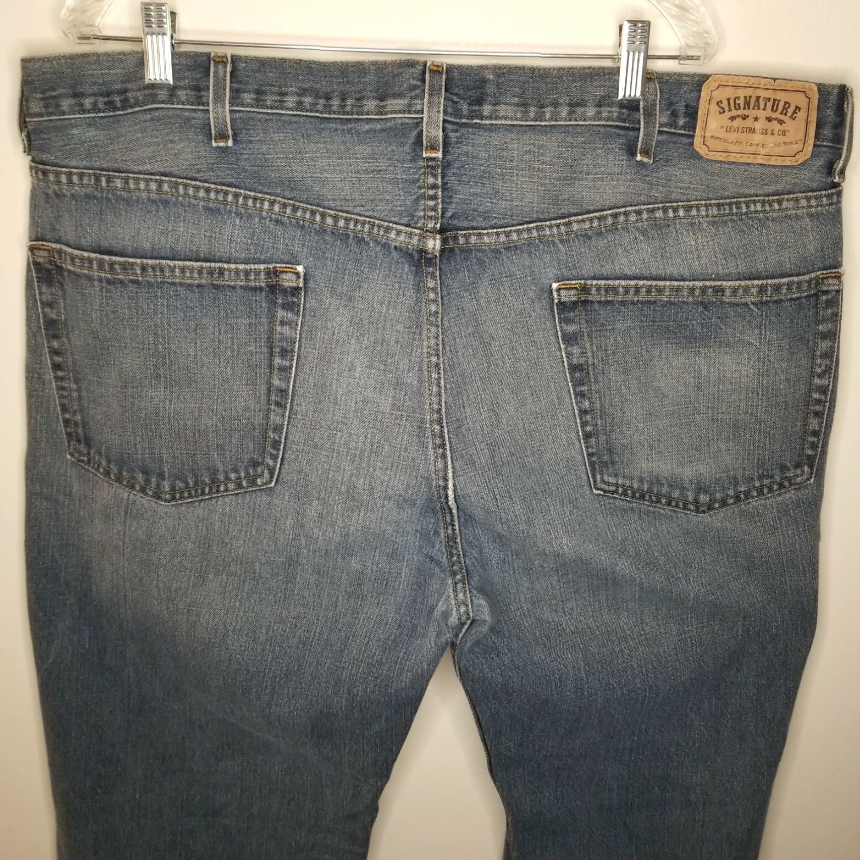 Levi's Levi's Signature Jeans Men 42x32 Blue Straight Mens Size US 42 / EU 58 - 6 Thumbnail