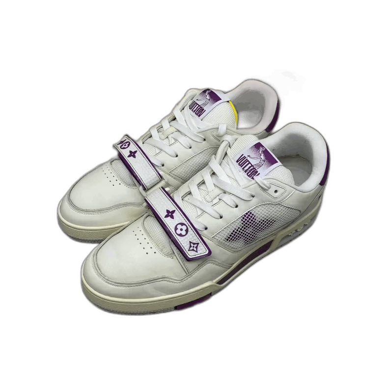 Louis Vuitton LV Trainer Sneakers White Purple Velcro Shoes-yf Size US 9 / EU 42 - 1 Thumbnail