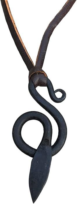 Other Hand-Forged Steel Serpent Pendant - Hammered Snake Size ONE SIZE - 2 Thumbnail