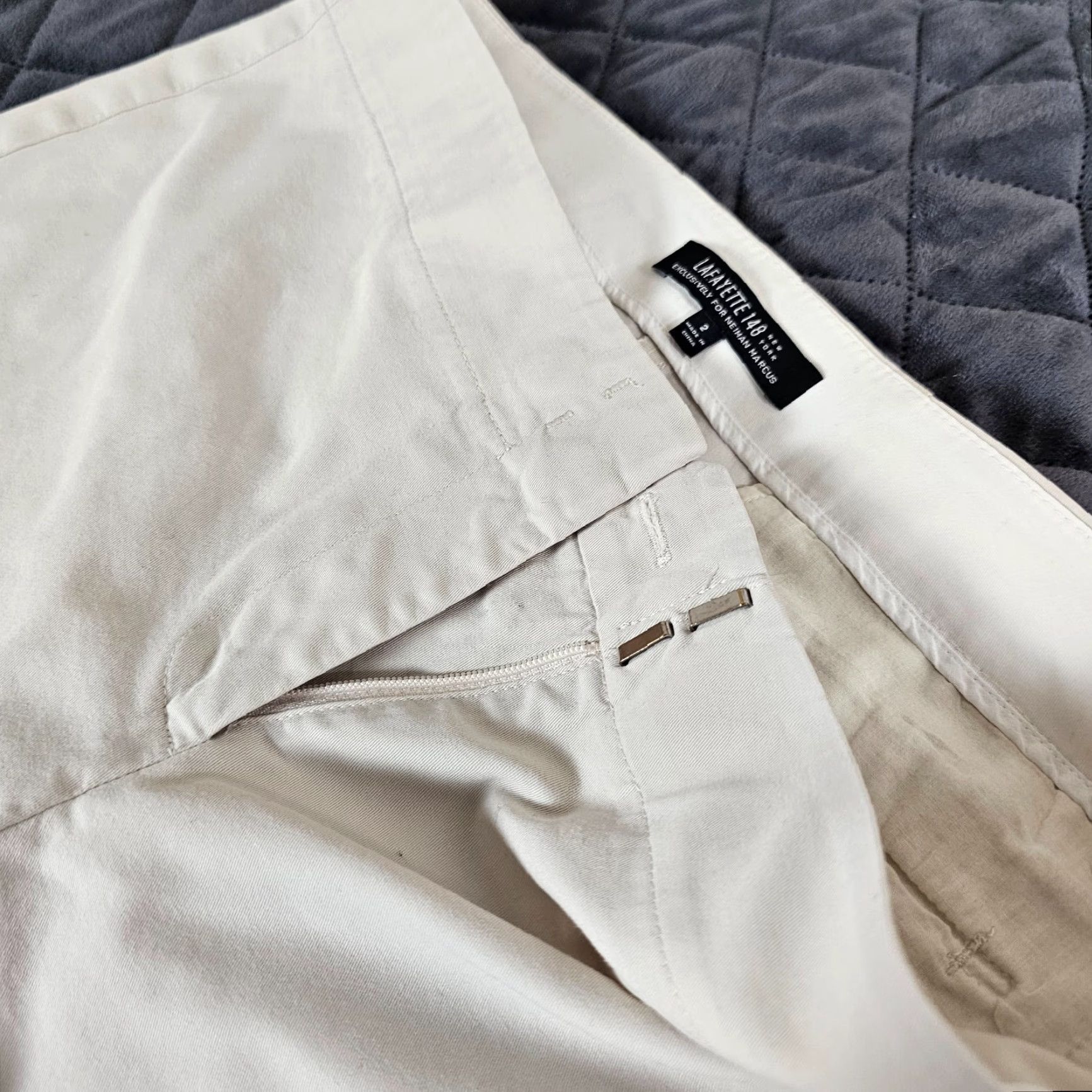 Vintage Studio 148 by Lafayette New York Women's Casual Stretch Pants White Size 2 Ankle Regular Size 26" / US 2 / IT 38 - 4 Thumbnail