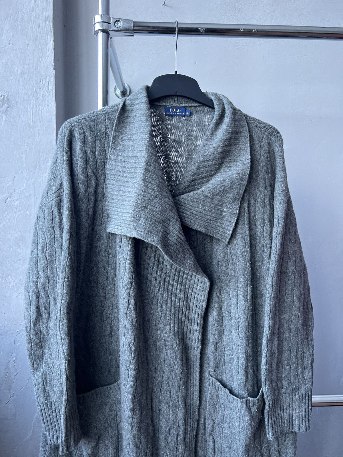 Polo Ralph Lauren POLO RALPH LAUREN WOOL/CASHMERE KNIT CABLE CARDIGAN LUX XL Size XL / US 12-14 / IT 48-50 - 4 Thumbnail