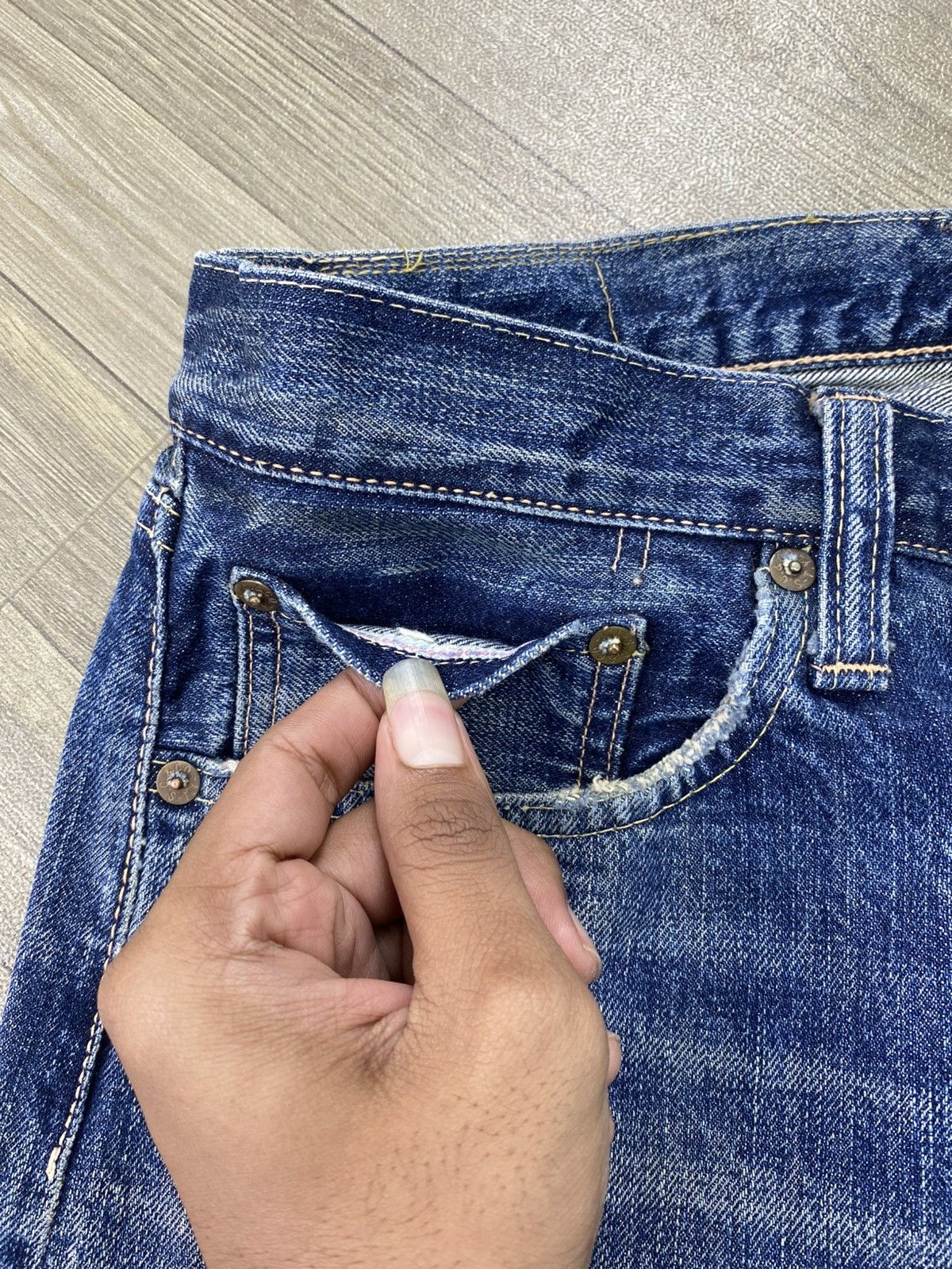 Sugar Cane 🇯🇵Vintage Sugar Cane 1947 Distressed Faded Selvedge Denim Size US 29 - 8 Thumbnail