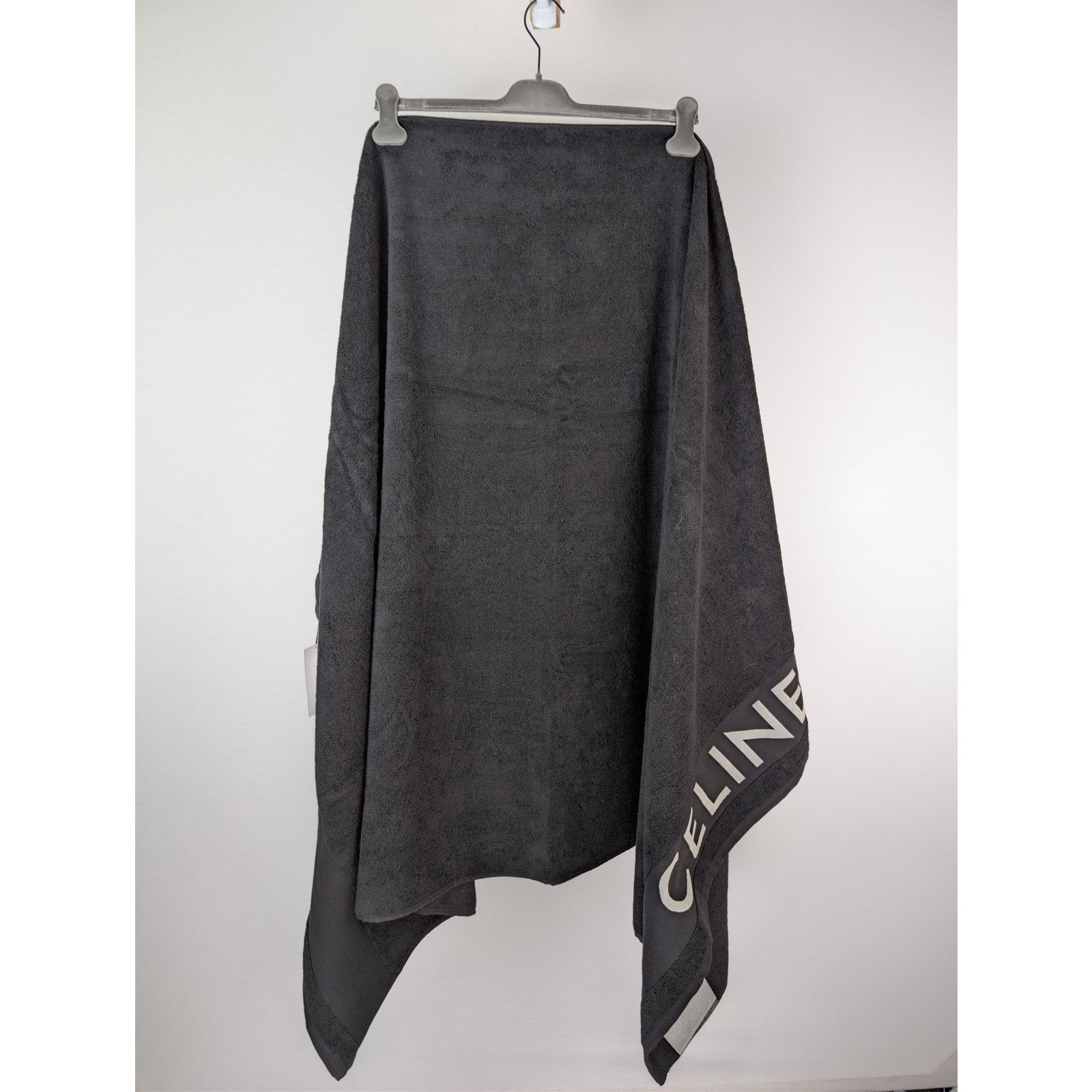 Celine o1rshd1 Q:2 / cotton terry beach towel in Black Size ONE SIZE - 2 Thumbnail