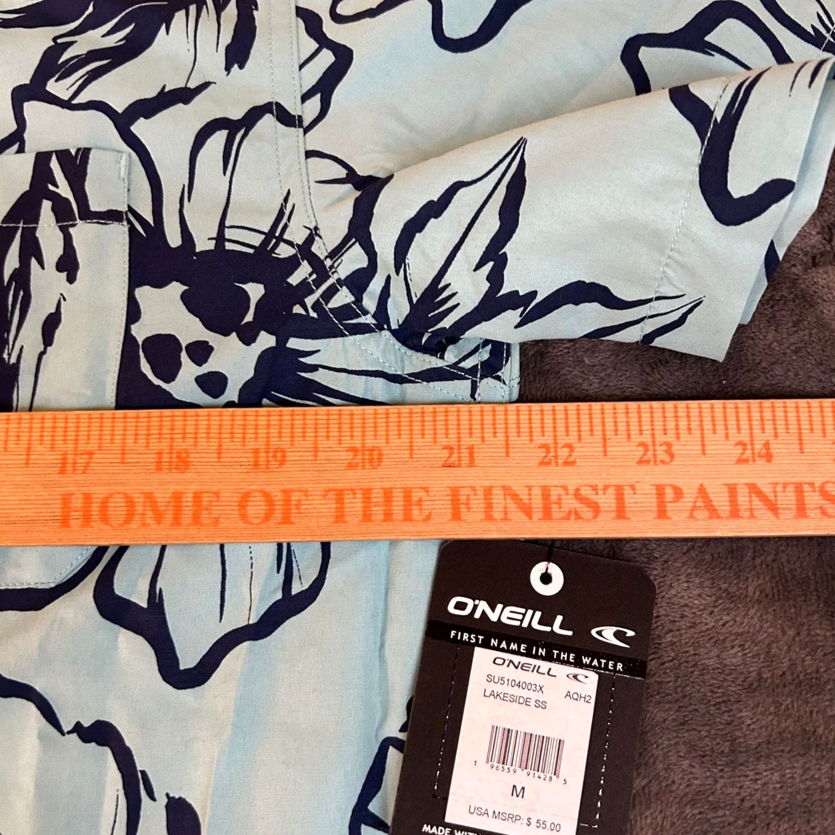 O'Neill O'Neill Lakeside Shirt Mens Medium Floral Print Button-Up Short Sleeve Blue NWT Size US M / EU 48-50 / 2 - 7 Thumbnail