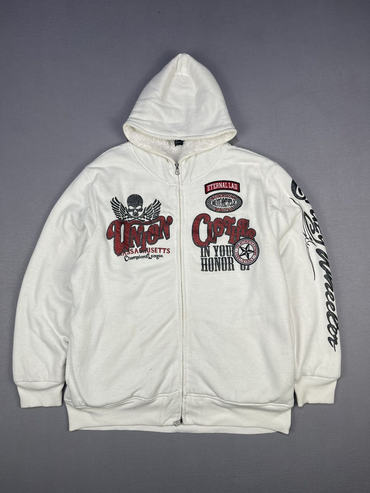Hypebeast The Big Game Union Clothes Skull Overprint Full Zipper Size US L / EU 52-54 / 3 - 5 Thumbnail