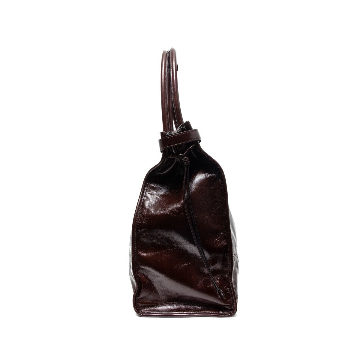Prada Bonnie Extra Large Leather Bag Dark Brown Size ONE SIZE - 3 Thumbnail