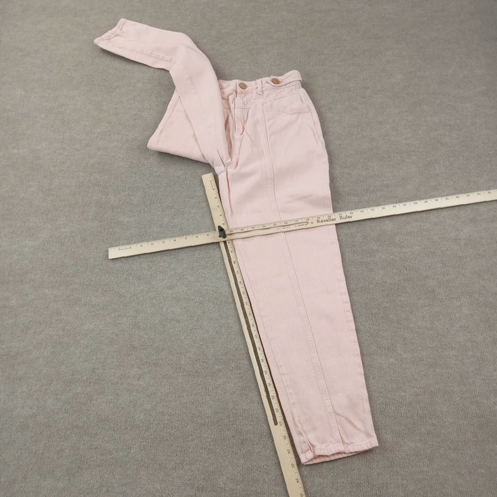 Vintage We The Free Women's Pink Skinny Leg Pants Size 27 Cotton Comfortable Casual Size 27" / US 4 / IT 40 - 2 Thumbnail