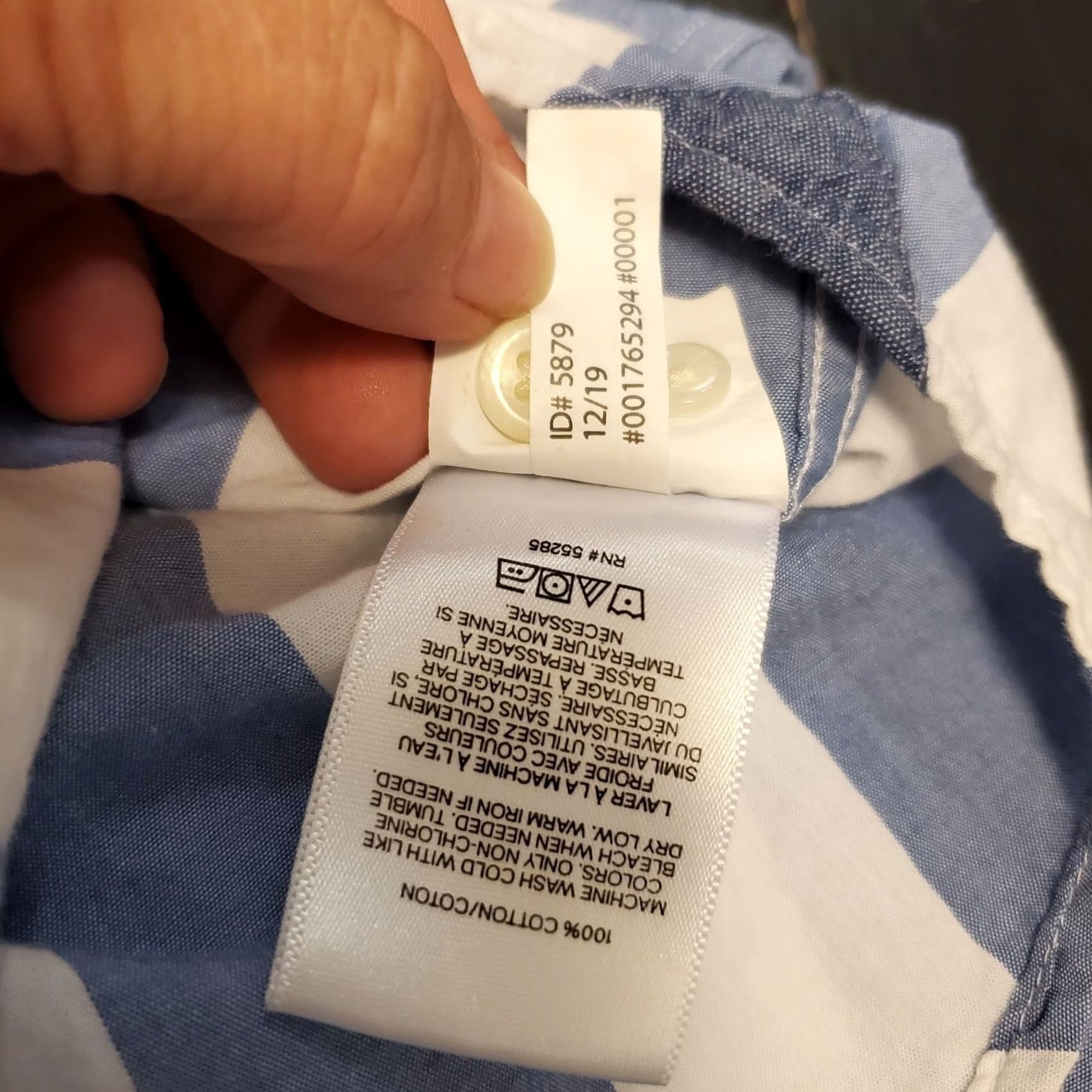 Express Express Mens Shirt Button-Up Sz M Blue White Striped Slim Cotton Long Sleeve Size US M / EU 48-50 / 2 - 6 Thumbnail