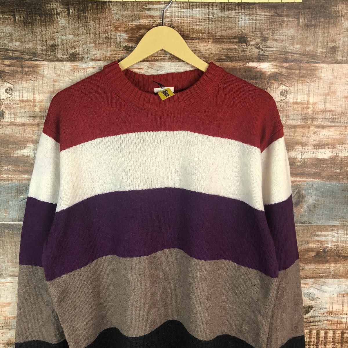 GU × OVER THE STRiPES GU Stripe Red Knitwear #A1903 Size US L / EU 52-54 / 3 - 5 Thumbnail