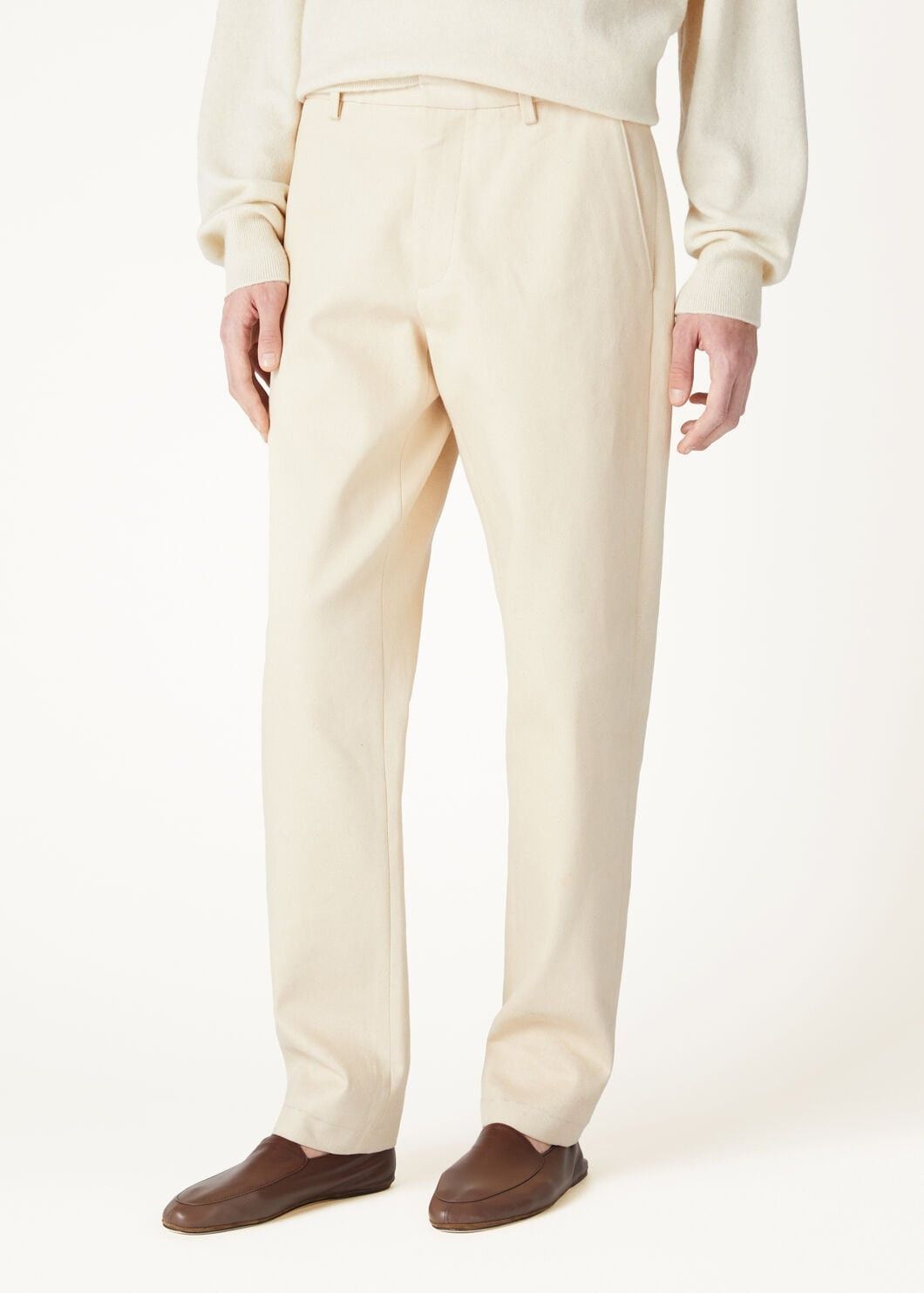 Loro Piana o1w1db10725 FAO7194 Jarno Denim Pant in Ivory Size US 34 / EU 50 - 4 Thumbnail