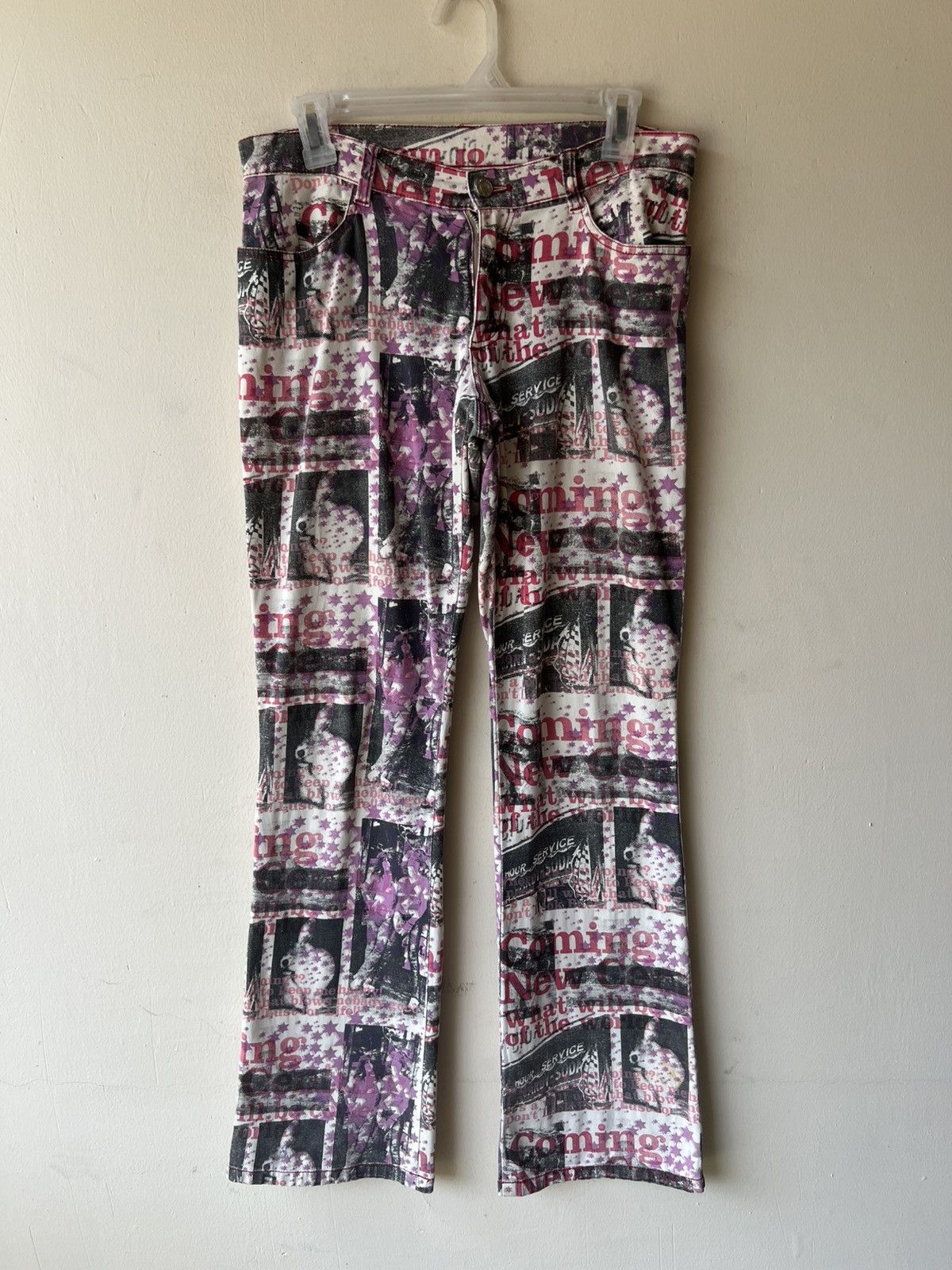 semanticdesign Vintage Algonquins Japan All Print Stretch Bootcut Pant Size US 29 - 16 Thumbnail