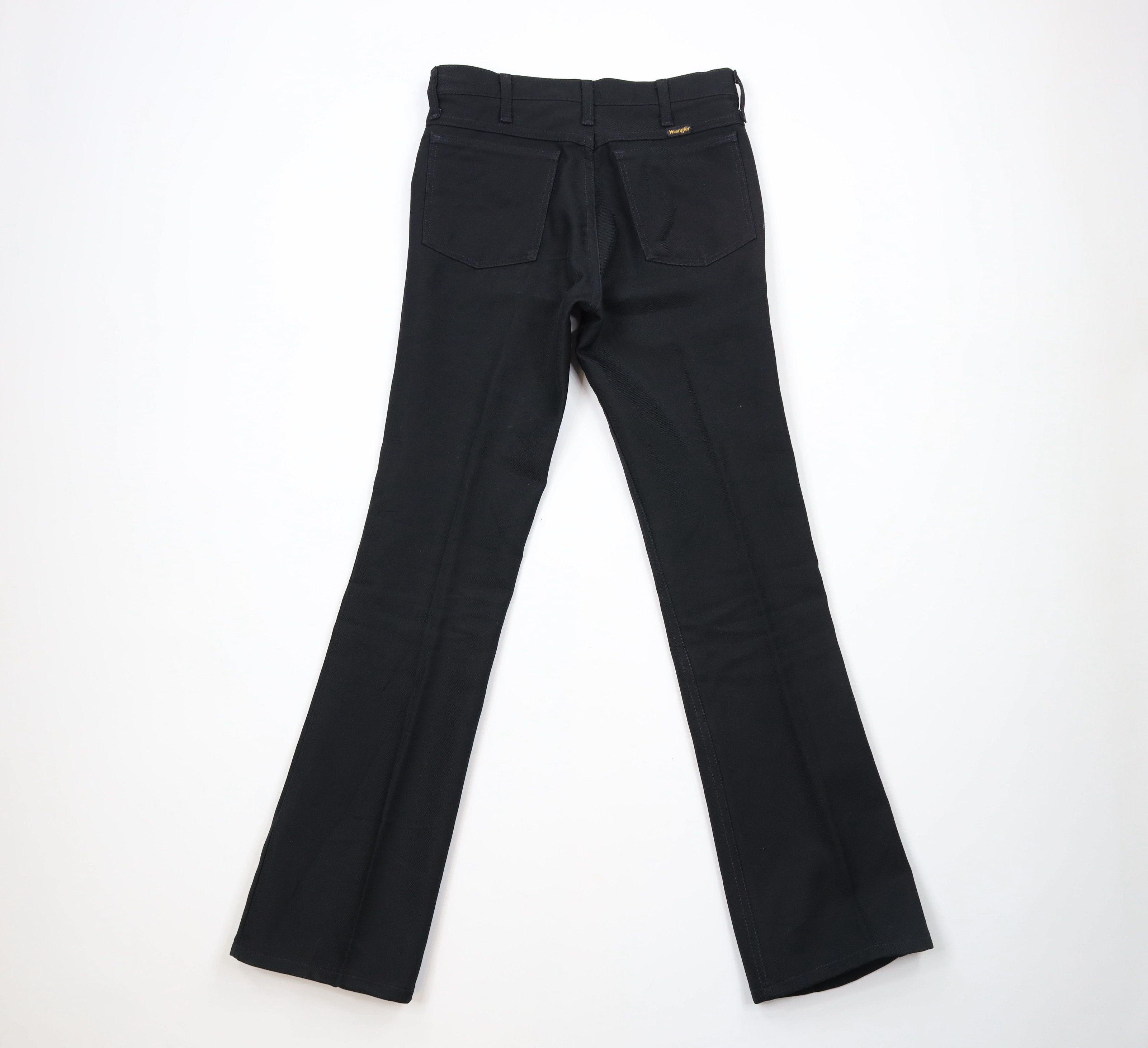 Vintage × Wrangler Vintage 70s Wrangler Flared Wide Leg Knit Pants Black USA Size US 30 / EU 46 - 7 Thumbnail