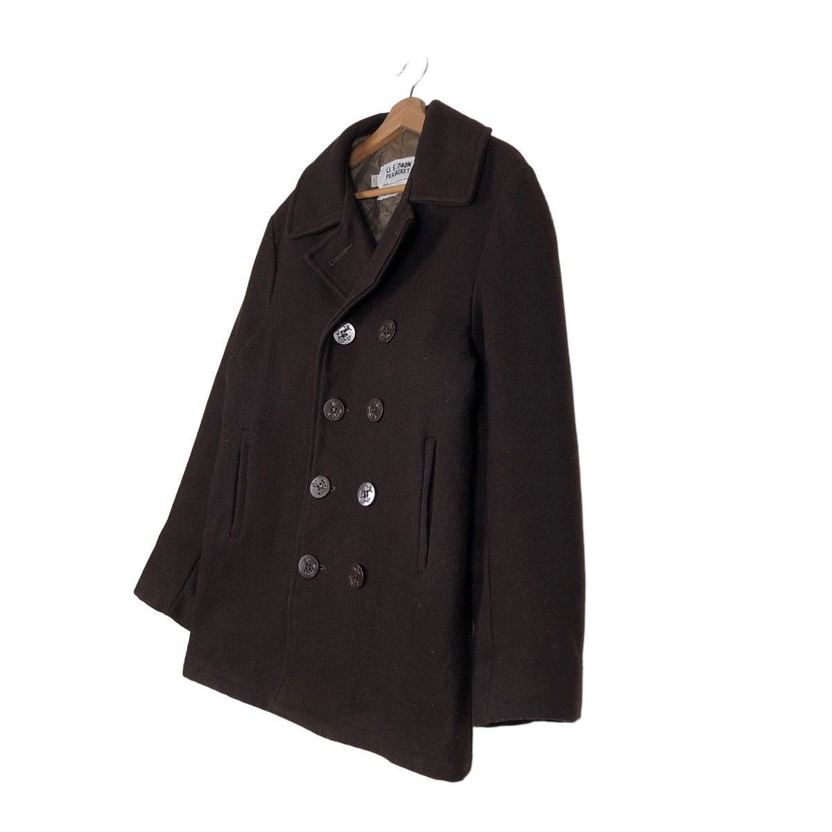Schott Double Collar Wool Biker Jacket U.S. 740N Schott Pea Jacket Size US M / EU 48-50 / 2 - 2 Thumbnail