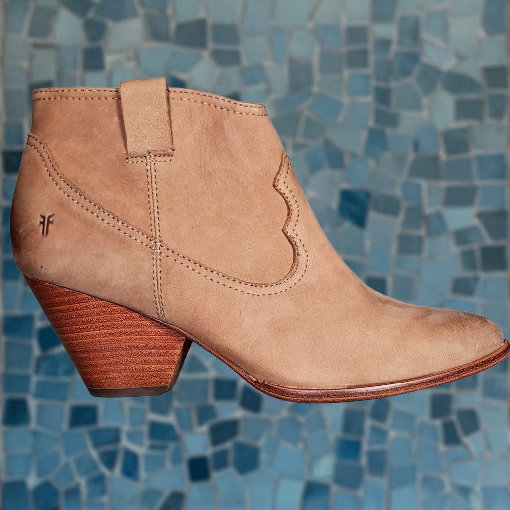 Frye Frye Rory Ankle Boots Beige Leather Womens Bootie US 9 Size US 9 / IT 39 - 1 Thumbnail