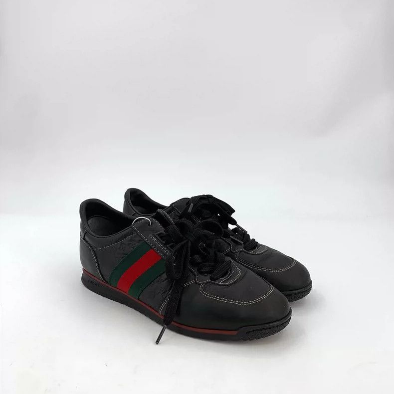 Gucci Gucci Black Logo Pattern Casual Sneakers-2506 Size US 5 / EU 37 - 2 Thumbnail