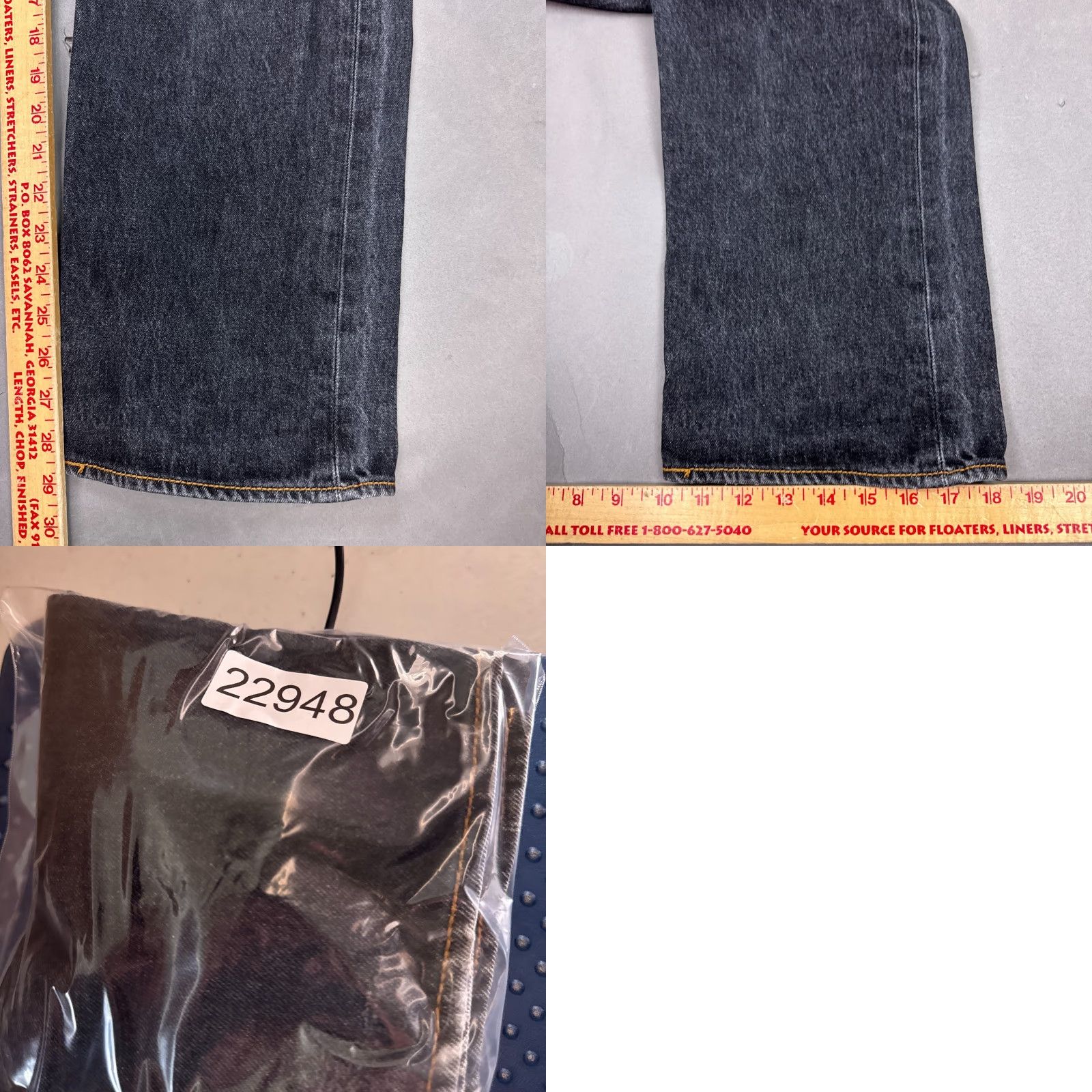 Levi's Levi's 501 Jeans Mens 36x30 Black Denim Button Fly Dark Faded Work Office Pants Straight Modern 5-Pocket Mens Regular Size Size US 36 / EU 52 - 10 Thumbnail