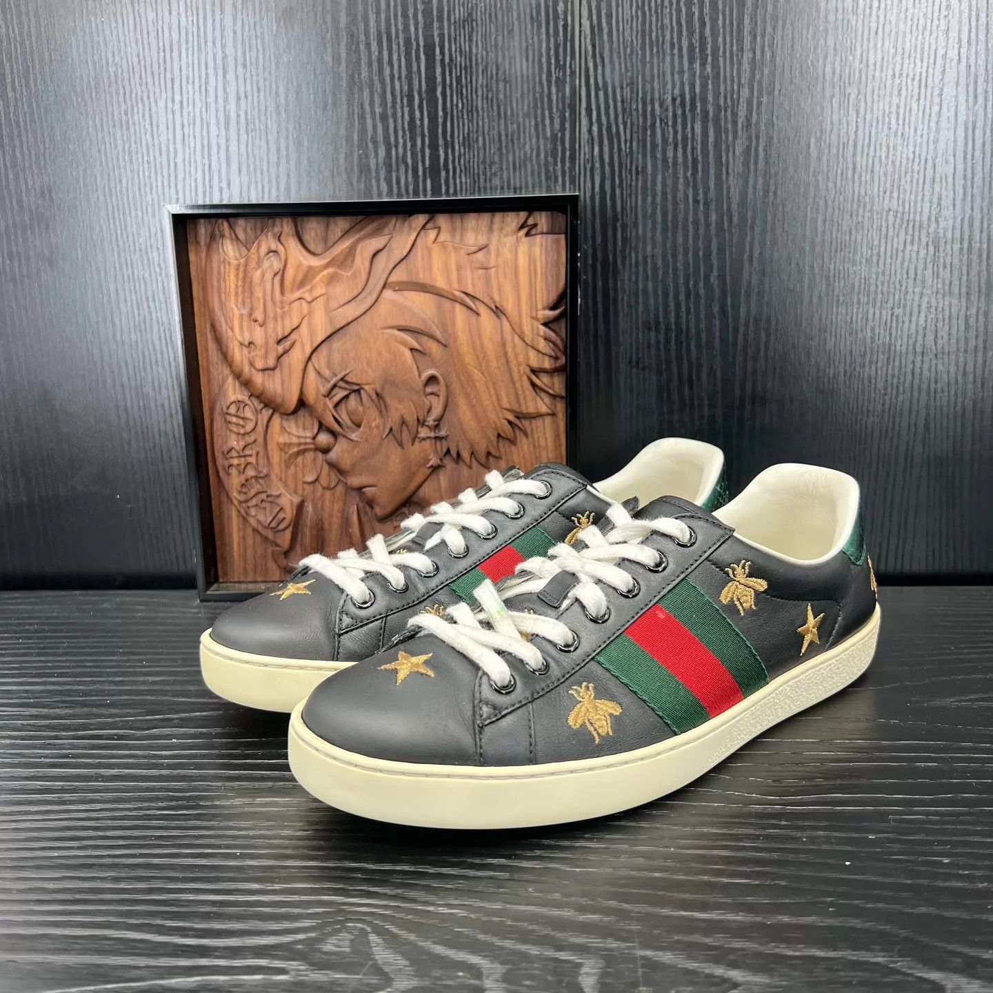 Gucci Gucci Ace Black Bee Sneaker US 6 EU 40 Boxed Size US 7 / EU 40 - 1 Thumbnail