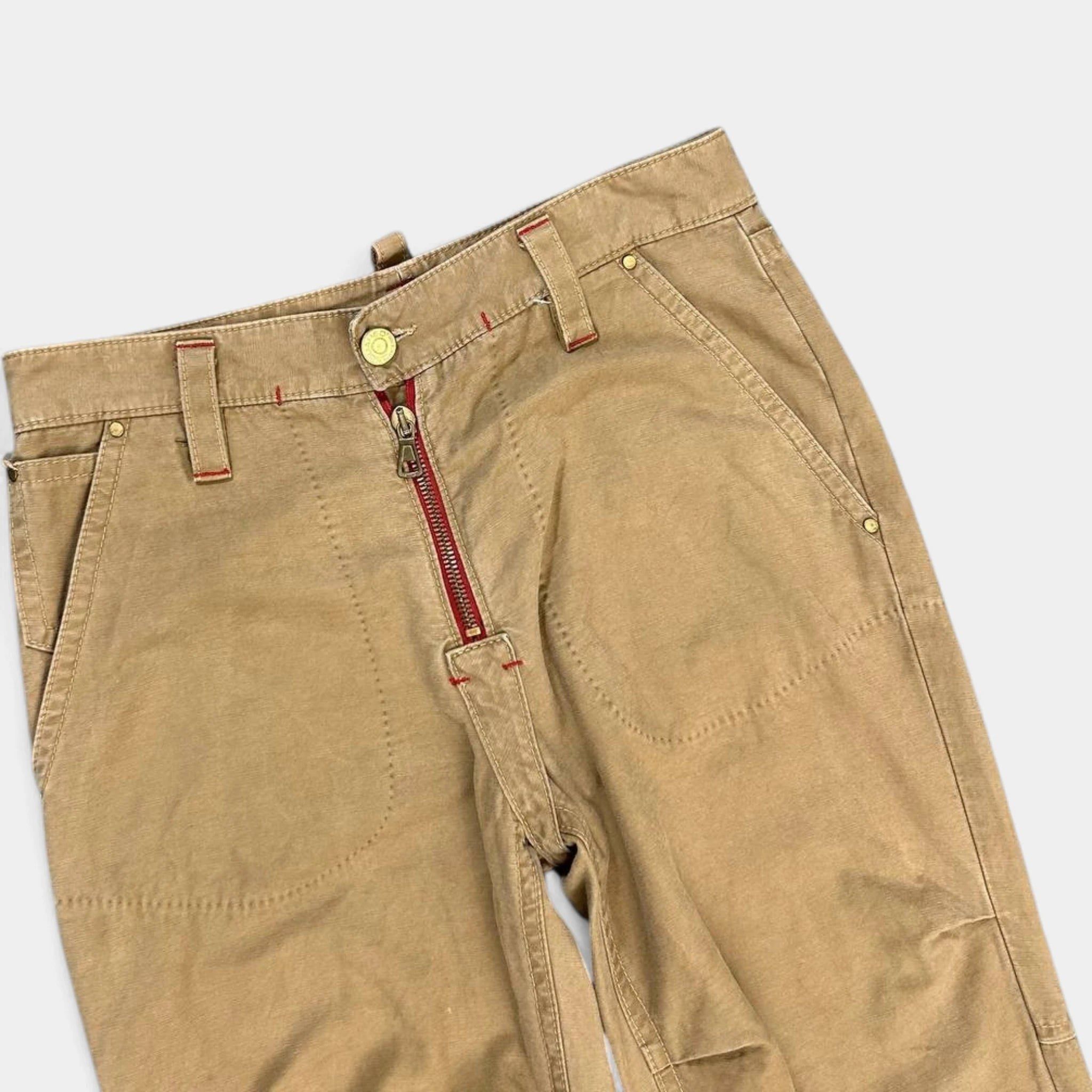 Dsquared2 Dsquared2 AC/DC 2000s Beige Pants Size US 30 / EU 46 - 2 Thumbnail