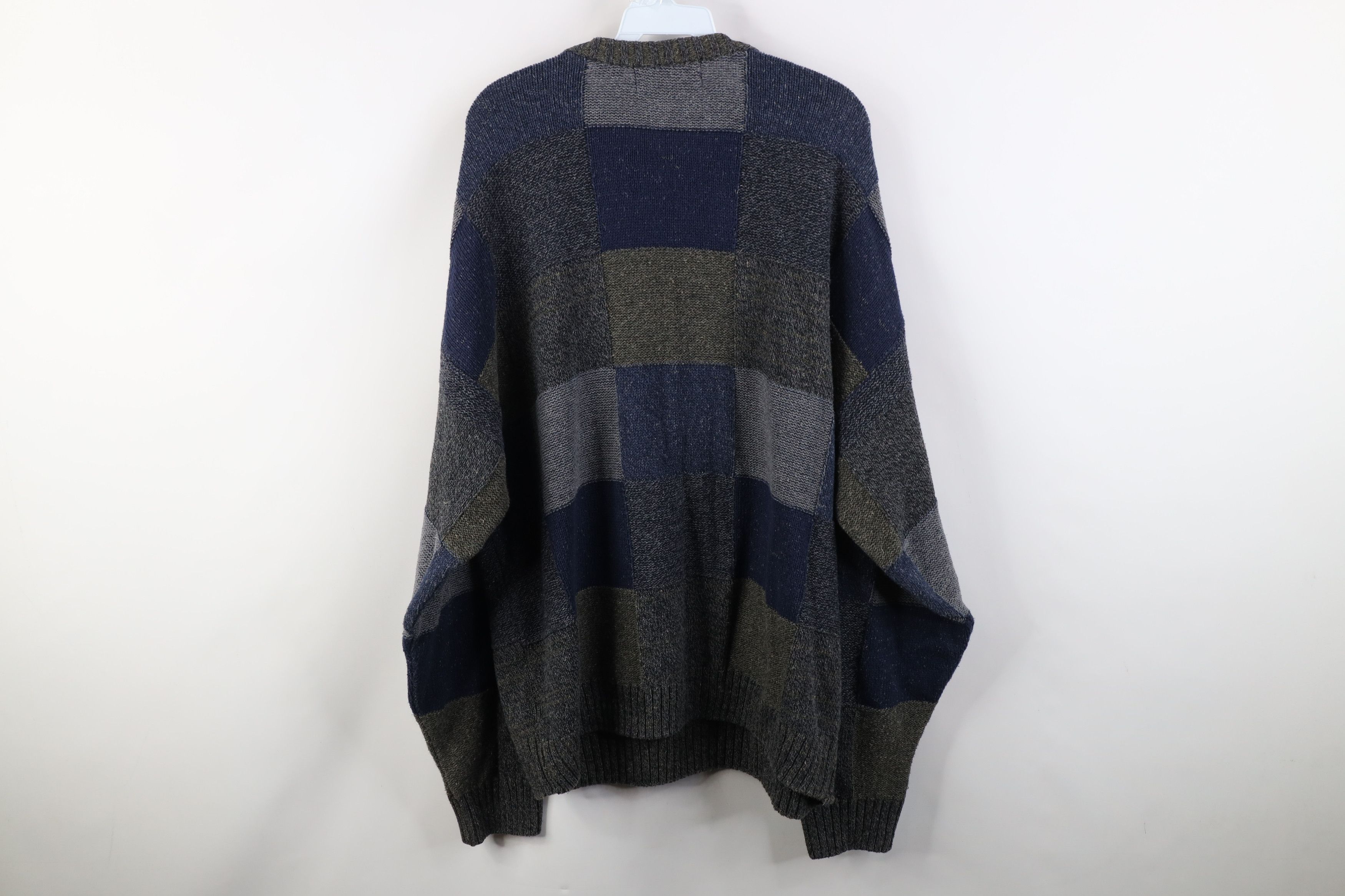 Vintage Vintage 90s Streetwear Patchwork Knit Crewneck Sweater USA Size US XL / EU 56 / 4 - 7 Thumbnail