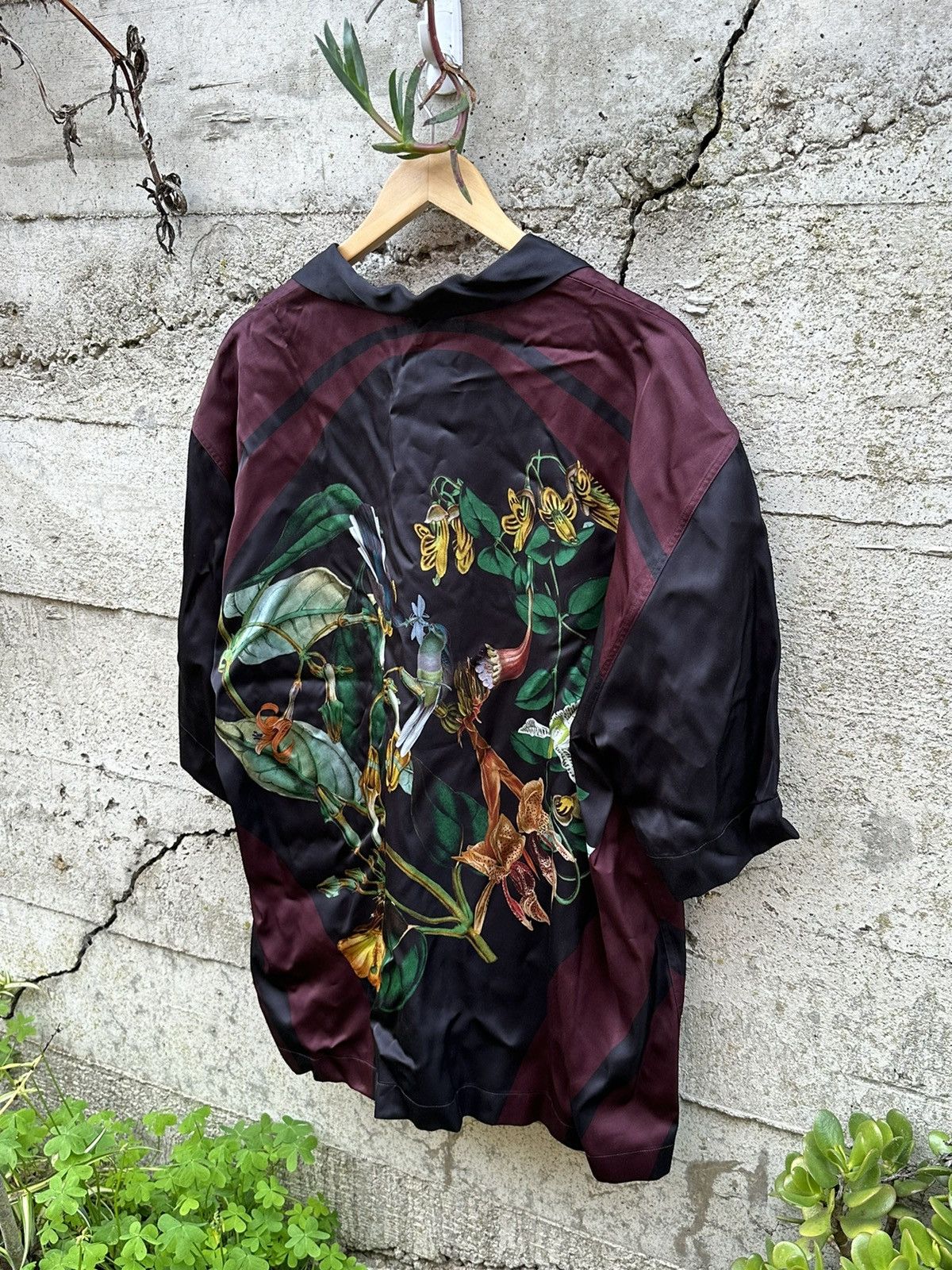 image of Grail Dries Van Noten Two Tone Artistry Button Up, Men's (Size XL)