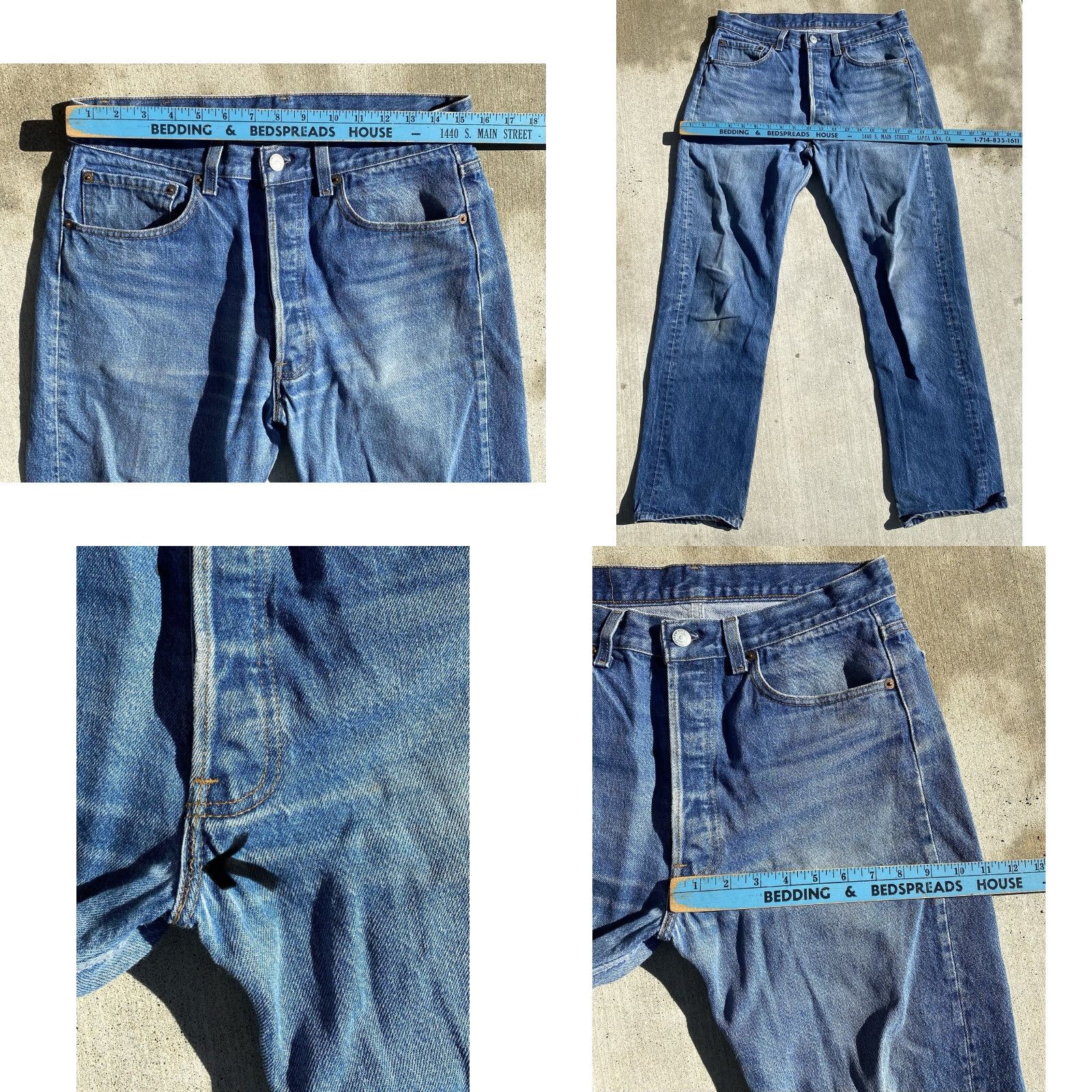 Levi's VINTAGE Levi’s 501 Jeans Button Fly Worn Fade Size 34 34 Measure W 32.5 in L L 31 Men Straight Regular Blue Denim 1980s USA Size US 34 / EU 50 - 11 Thumbnail