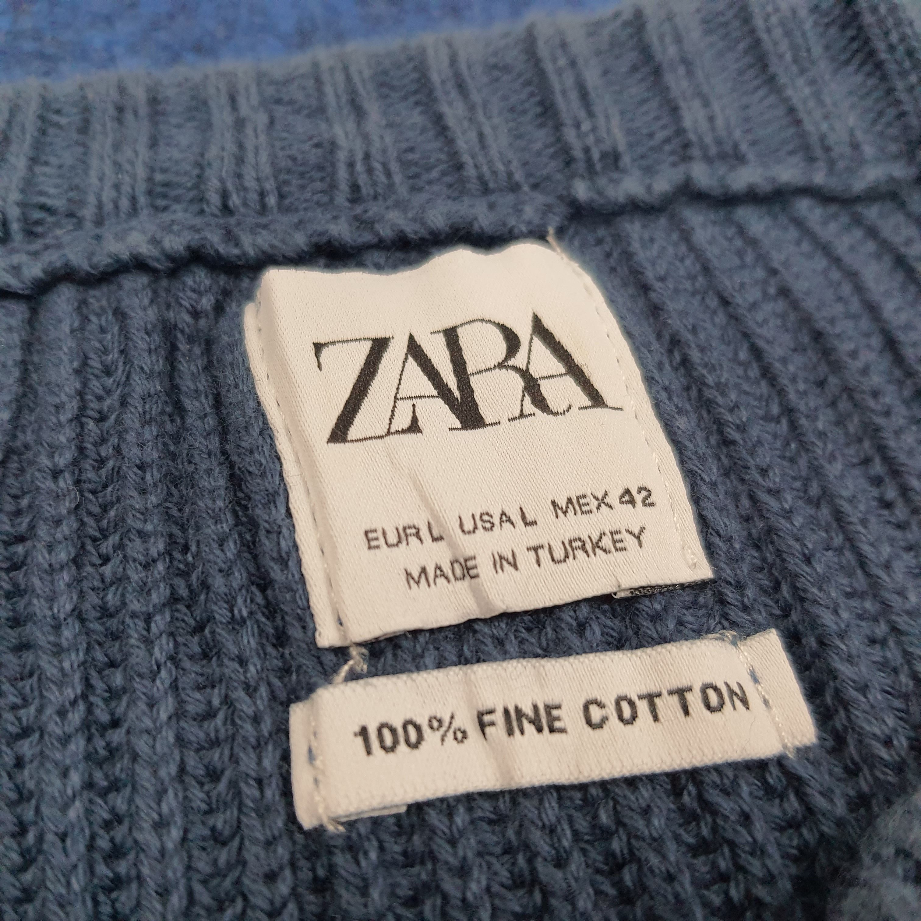 Vintage × Zara Vintage Zara Designer Knitted Custom Logo Sweatshirt C229N16 Size US M / EU 48-50 / 2 - 4 Thumbnail