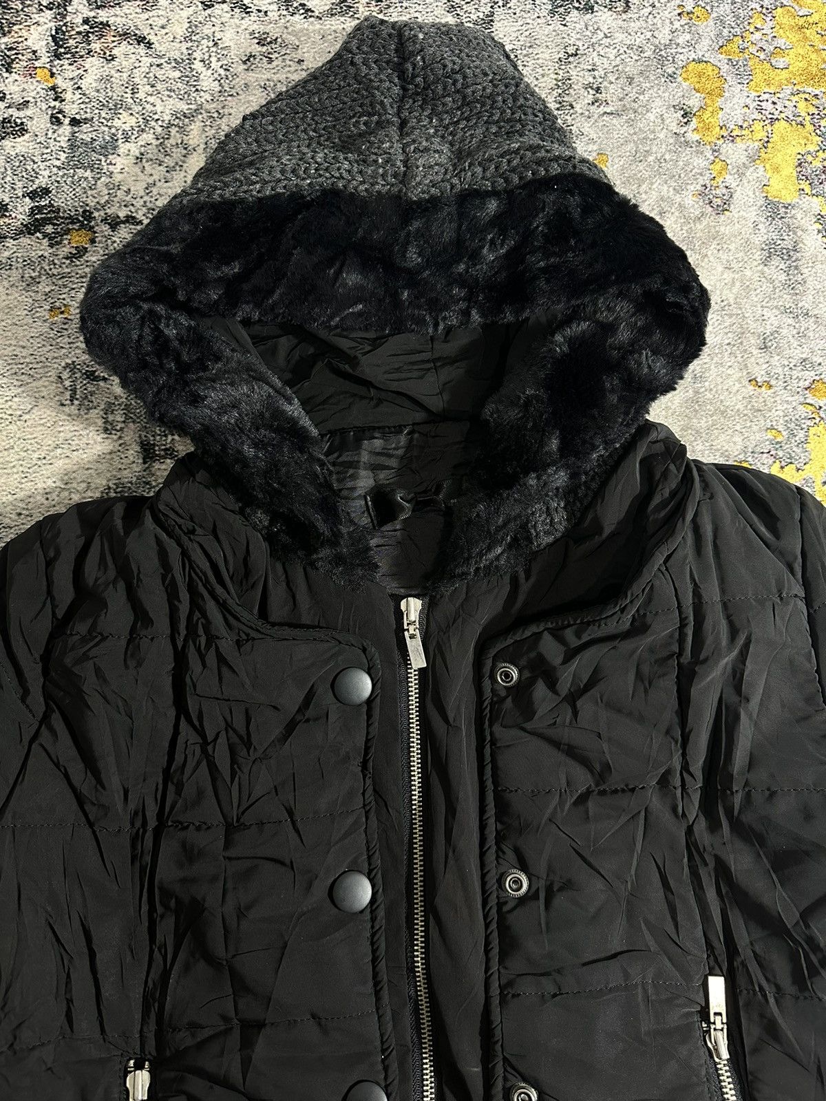 Japanese Brand 2000s DOUBLE LAYER LGB STYLE OPIUM MOHAIR HOOD JACKET Size US M / EU 48-50 / 2 - 2 Thumbnail